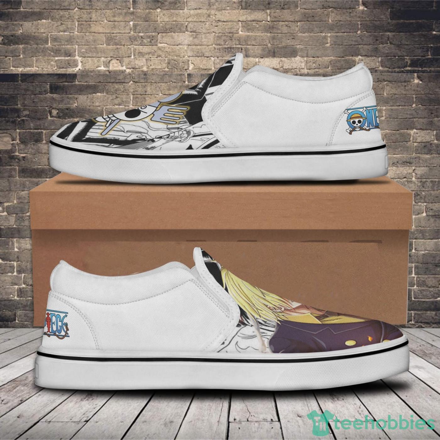 Sanji Shoes Custom One Piece Anime Slip On Shoes image Sanji Shoes Custom One Piece Anime Slip On Shoes Product Photo 2