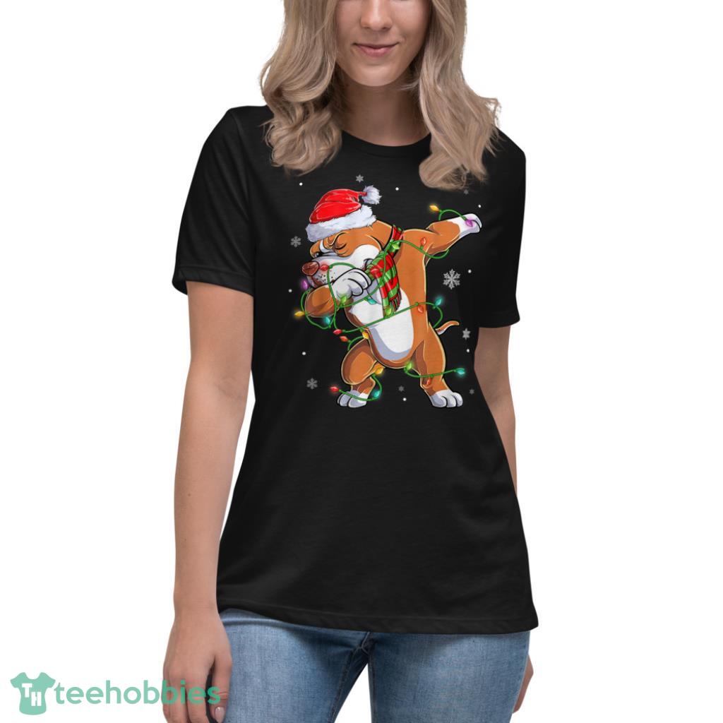 Santa Pitbull Dog Merry Boxmas Christmas Shirt - Womens Relaxed Short Sleeve Jersey Tee santa pitbull dog merry boxmas christmas shirt 10px Santa Pitbull Dog Merry Boxmas Christmas Shirt