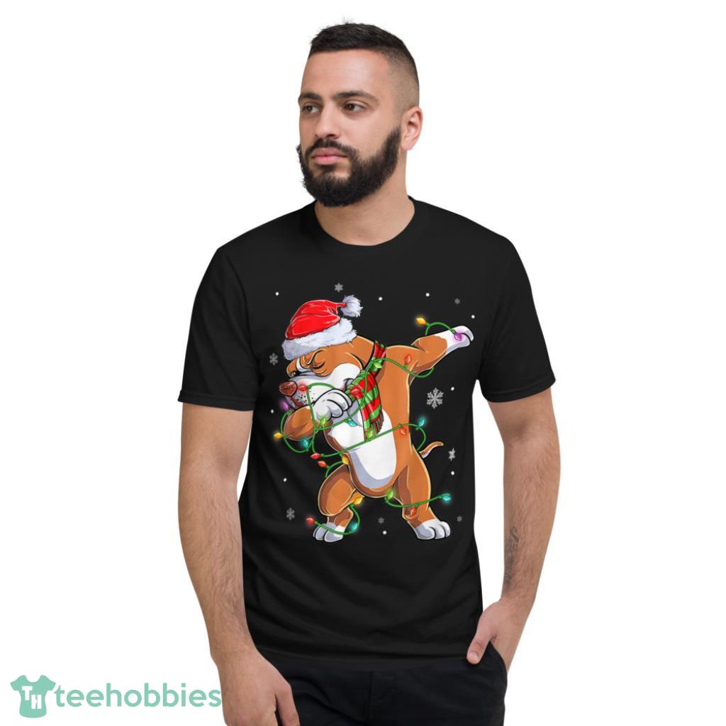 Santa Pitbull Dog Merry Boxmas Christmas Shirt - Short Sleeve T-Shirt santa pitbull dog merry boxmas christmas shirt 3px Santa Pitbull Dog Merry Boxmas Christmas Shirt