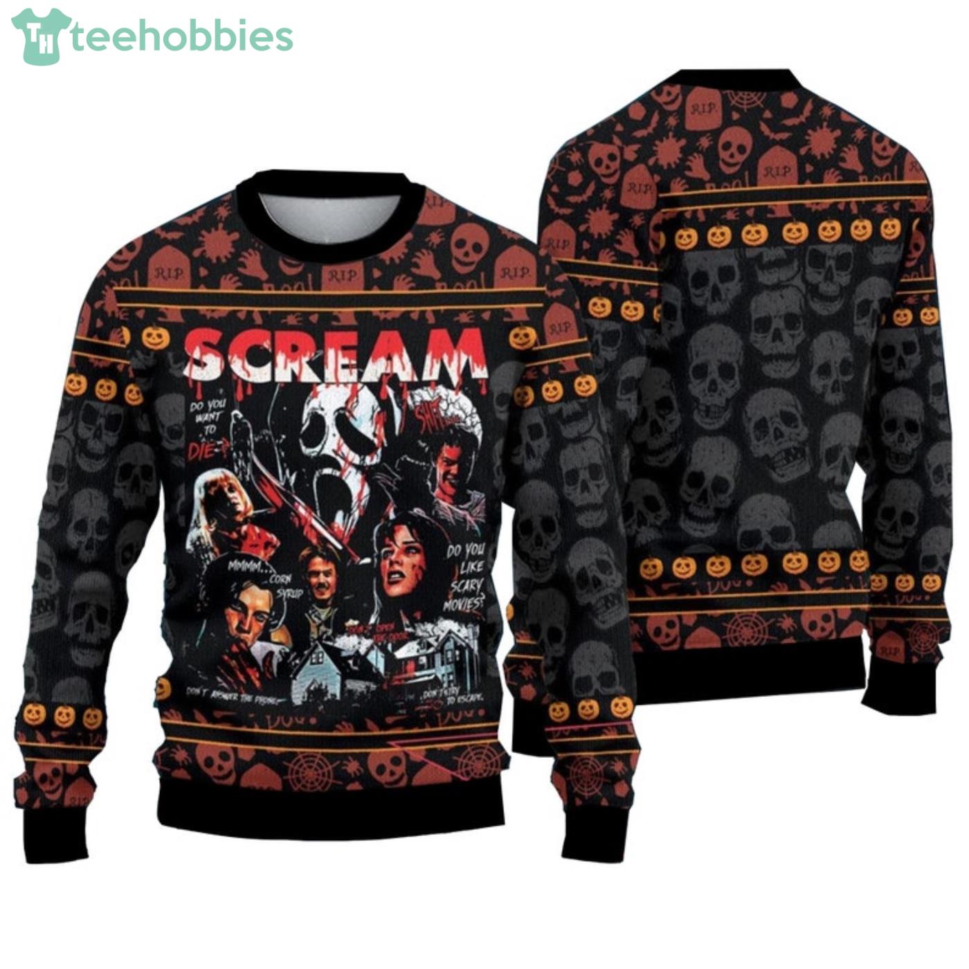 Scream Ghostface Halloween Sweater Product Photo 1 Scream Ghostface Halloween Sweater Product Photo 1