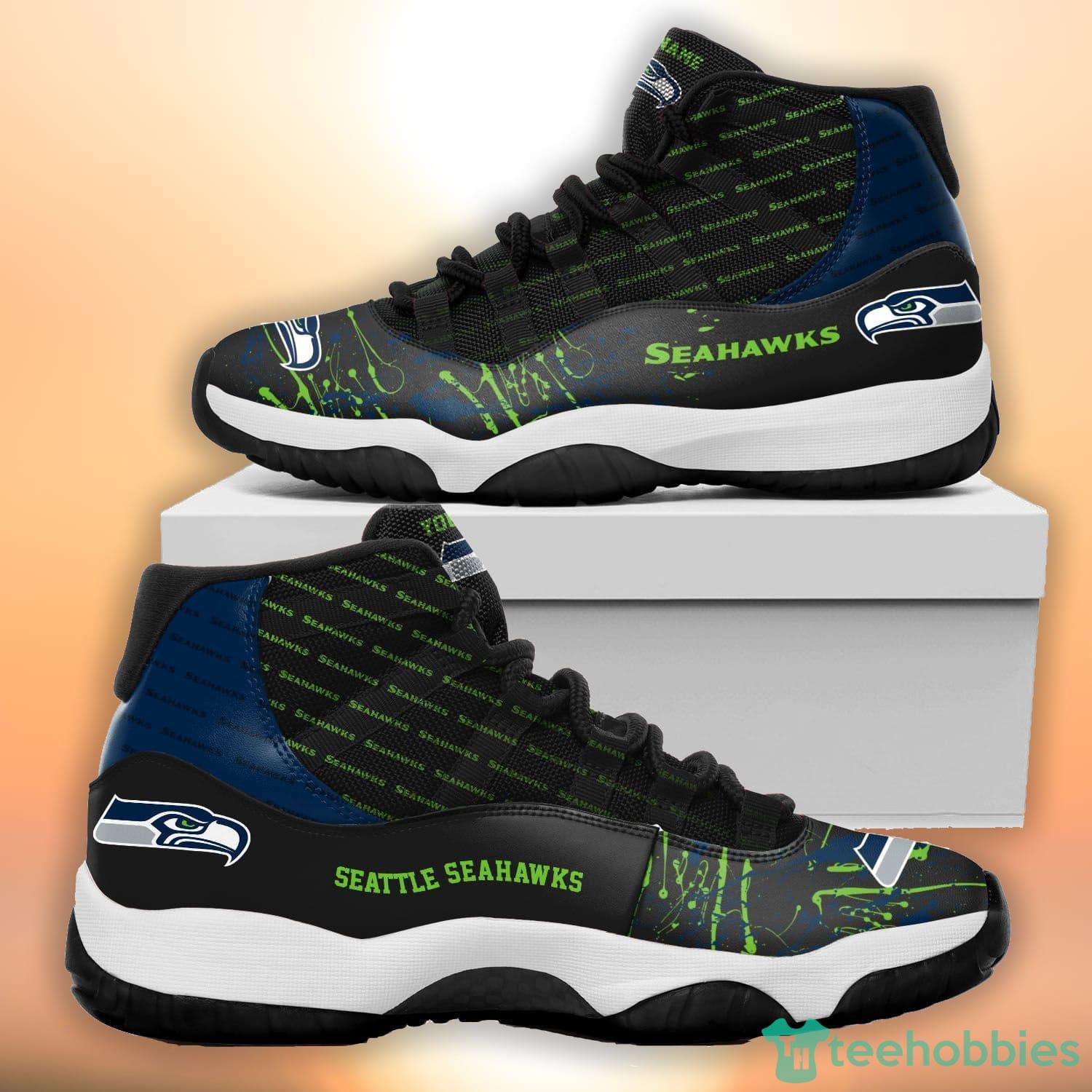 Seattle seahawks air jordan 13 custom name personalized shoes - Praise To  Heaven