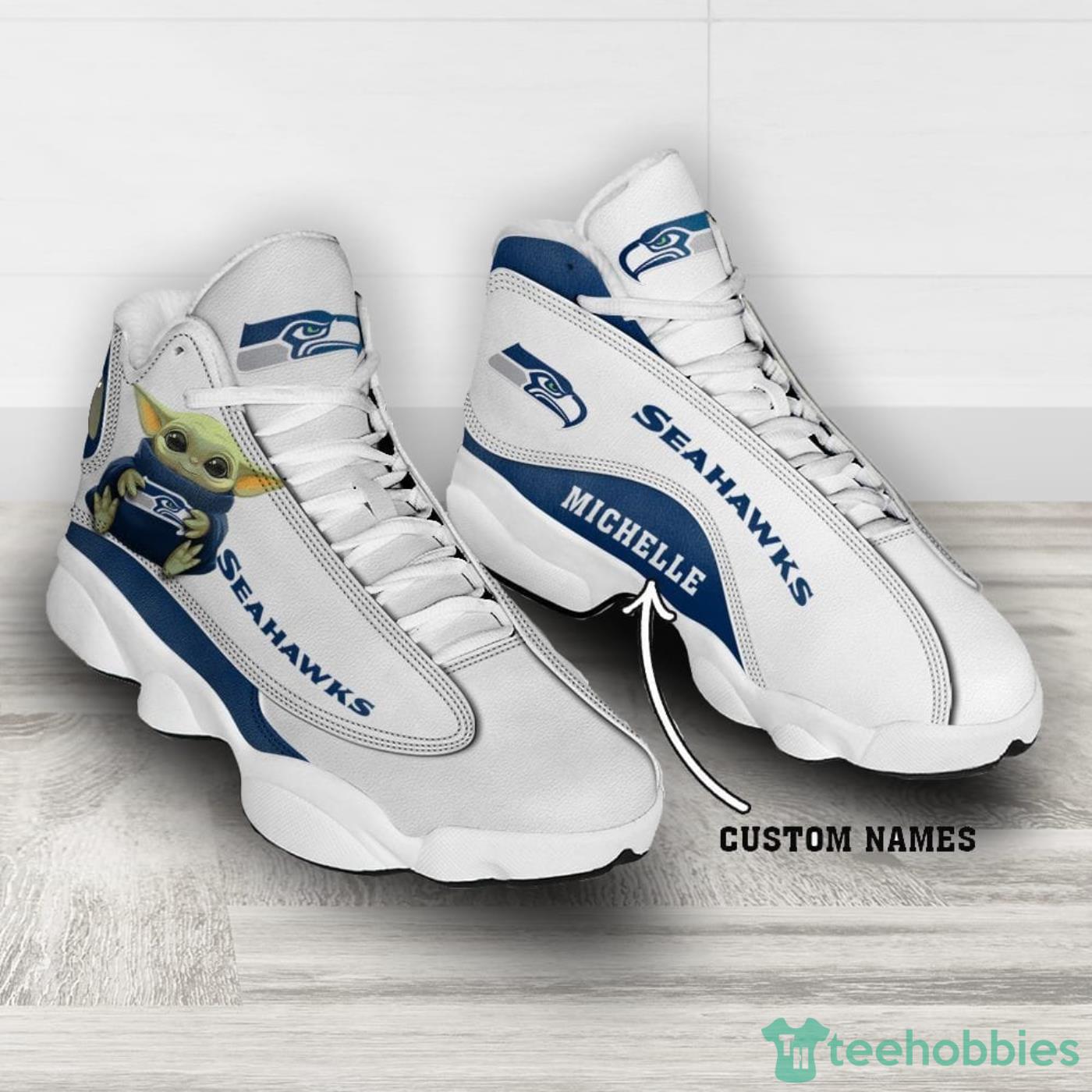 Shoes Seattle Seahawks Jordan 13 Custom Name Shoes