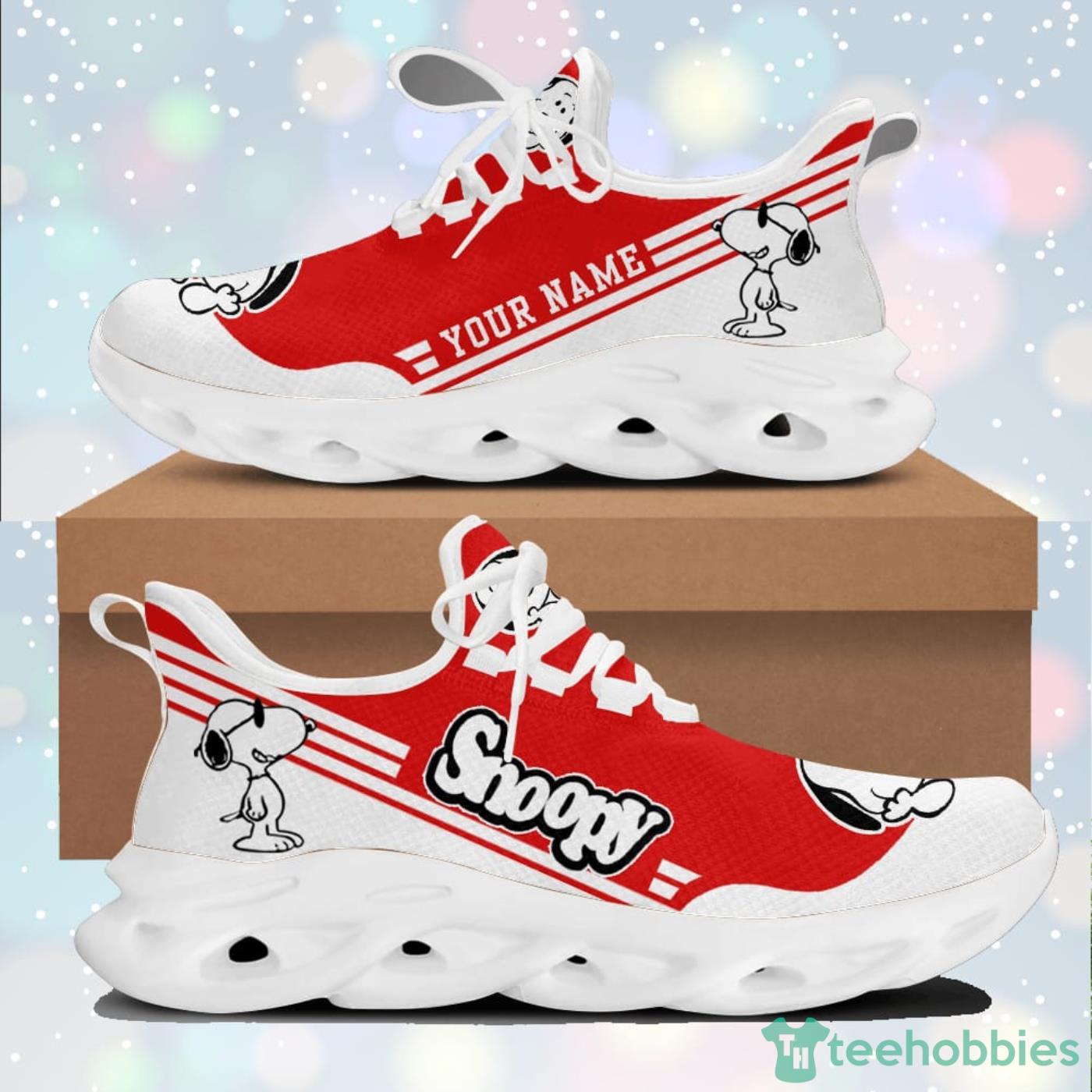 Snoopy Custom Name Max Soul Sneaker Red Running Shoes Product Photo 1
