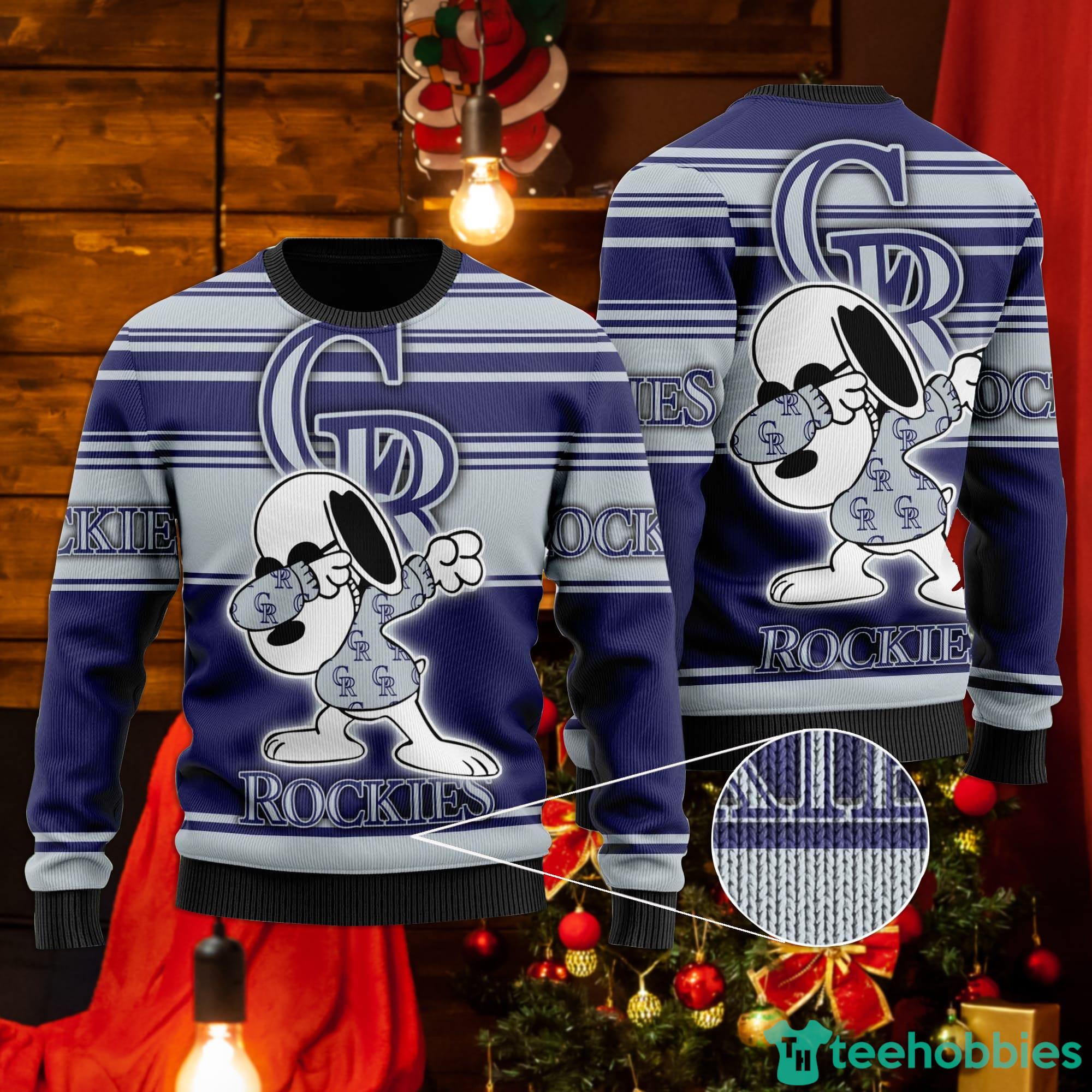 Snoopy Love Colorado Rockies Ugly Christmas Sweater Product Photo 1