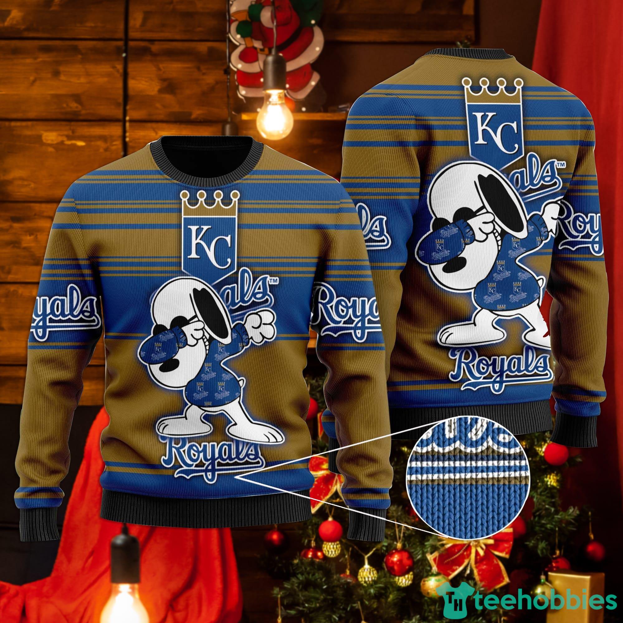 Snoopy Love Kansas City Royals Ugly Christmas Sweater Product Photo 1