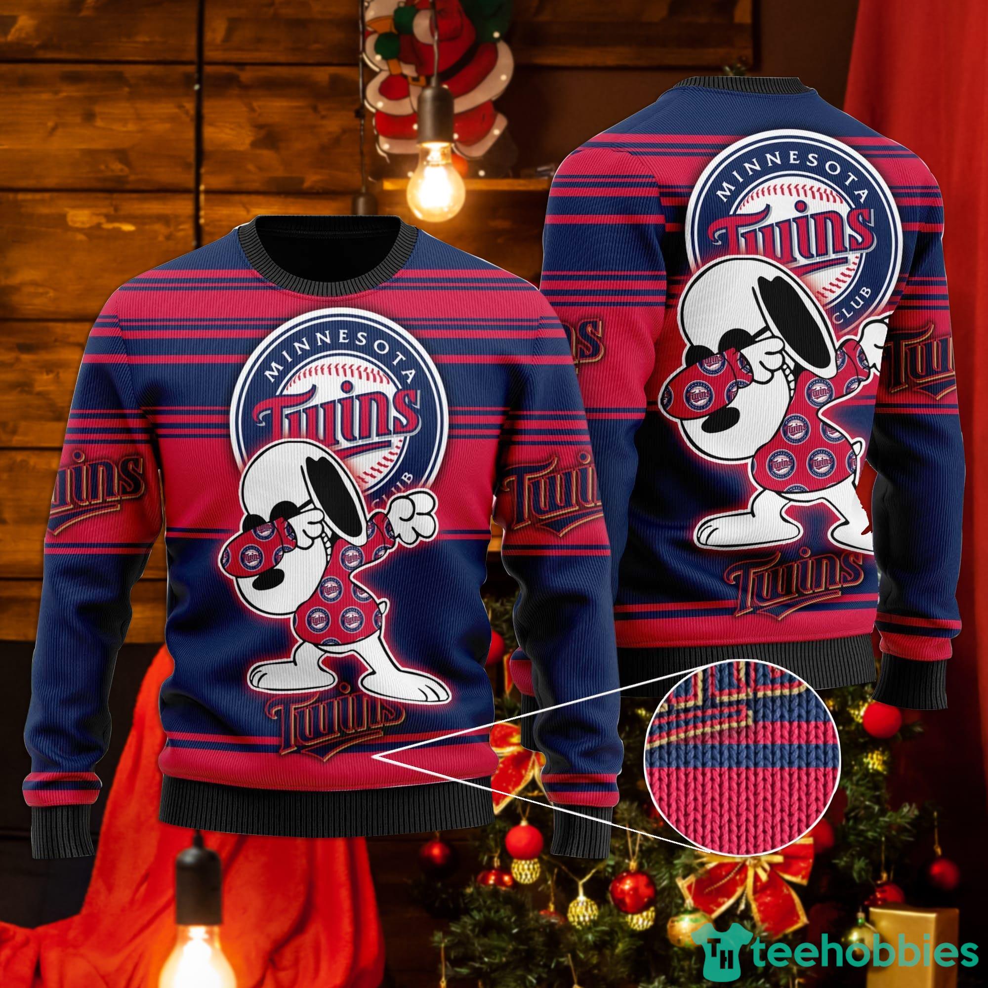 Snoopy Love Minnesota Twins Ugly Christmas Sweater Product Photo 1