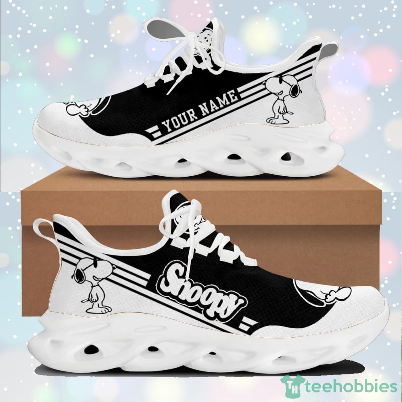 Snoopy Striped Max Soul Sneaker Running Shoes Black Shoes Product Photo 1