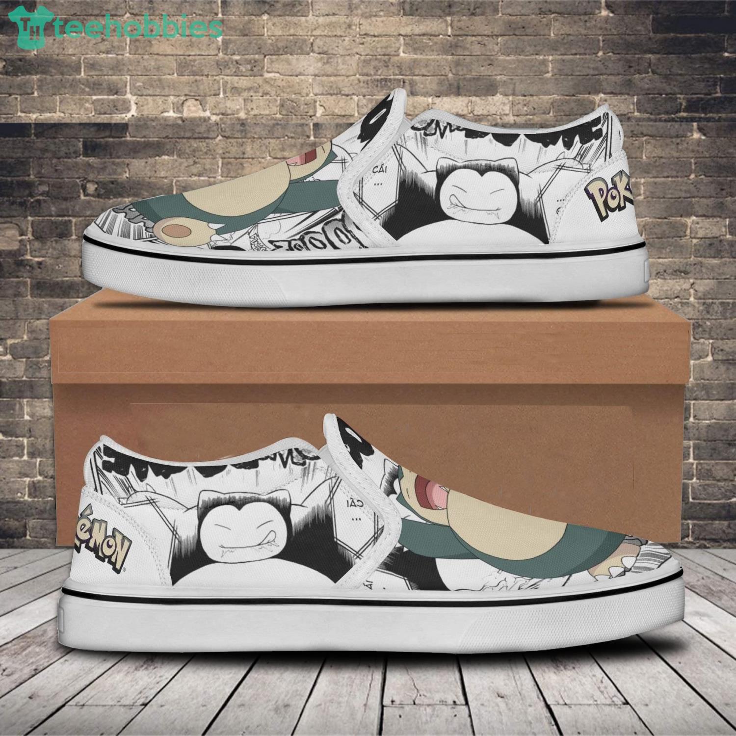 Snorlax Custom Pokemon Anime Slip On Shoes image Snorlax Custom Pokemon Anime Slip On Shoes Product Photo 2