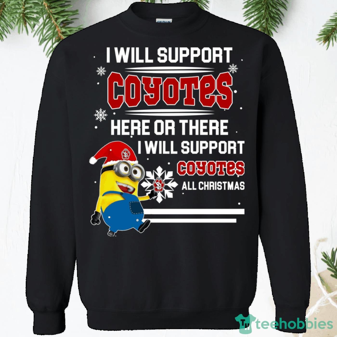 South Dakota Coyotes Minion Christmas Sweatshirt - south-dakota-coyotes-minion-christmas-sweatshirt-1