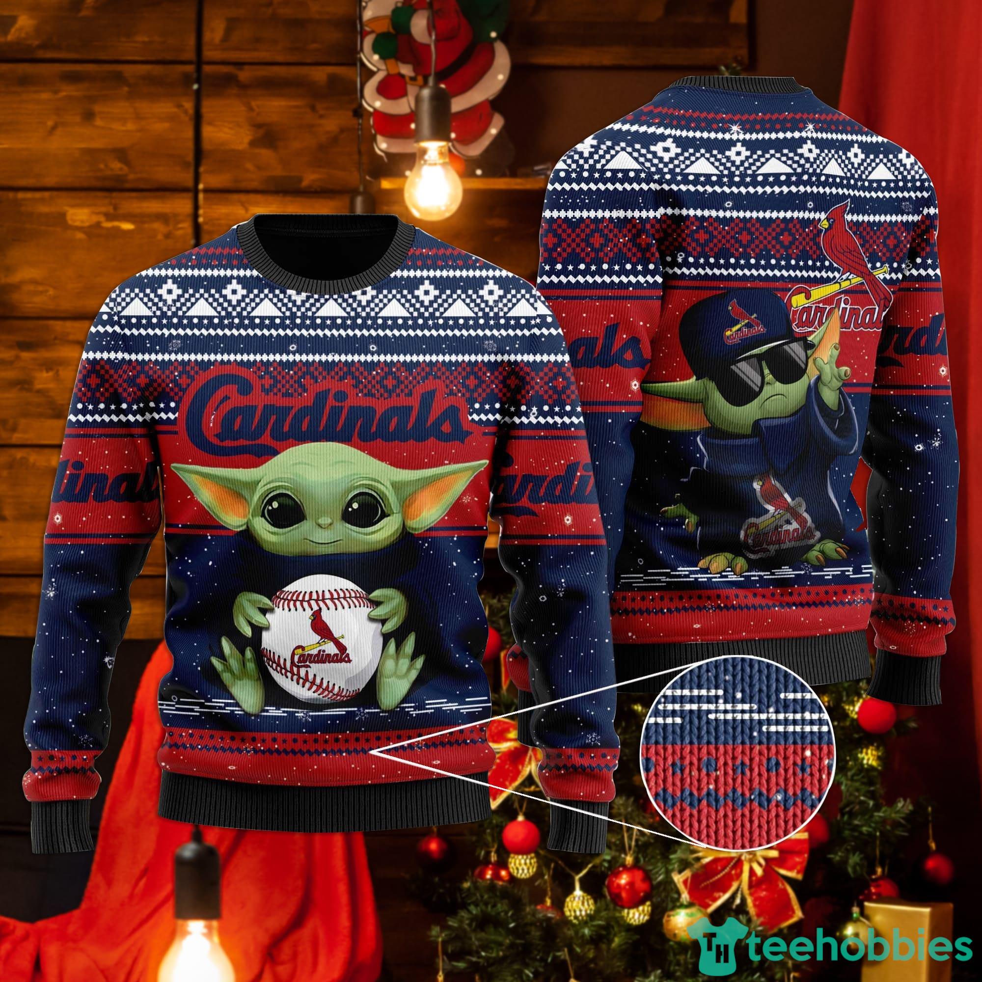 St Louis Cardinals Baby Yoda Ugly Christmas Sweater