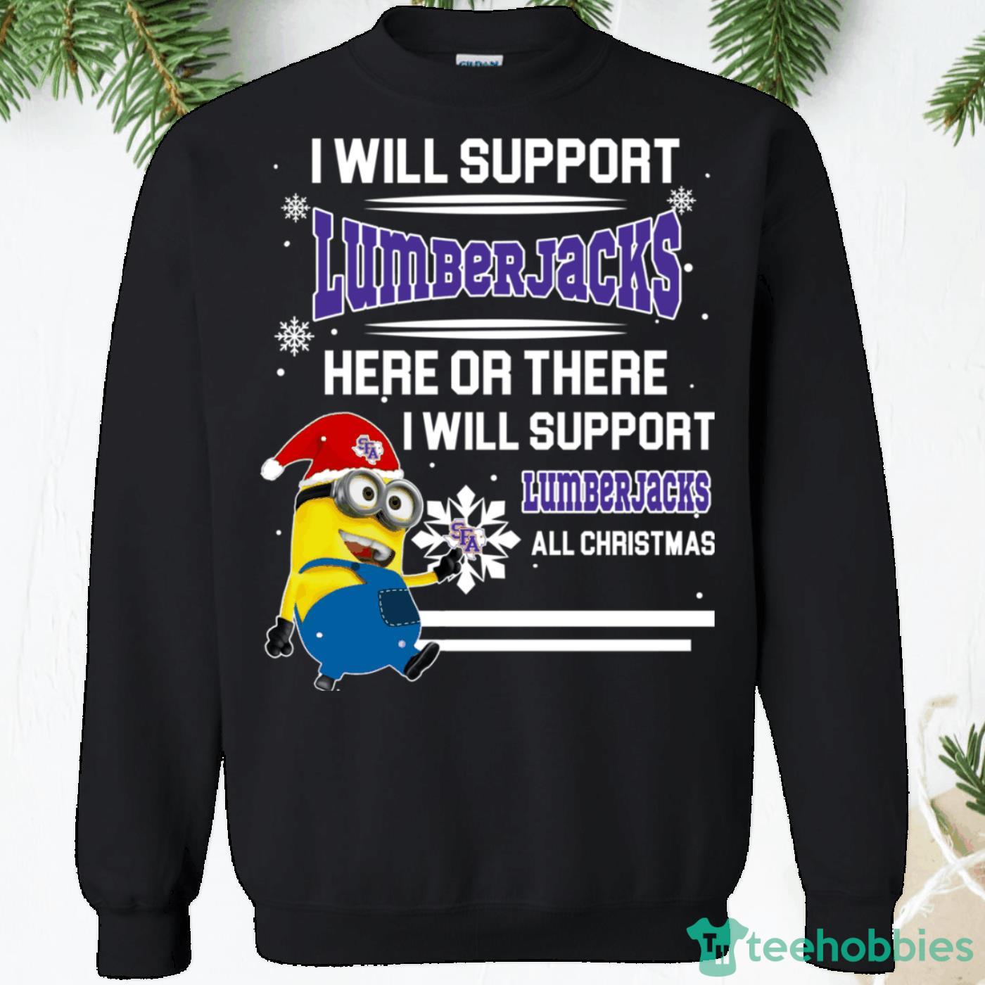 Stephen F Austin Lumberjacks Minion Christmas Sweatshirt - stephen-f-austin-lumberjacks-minion-christmas-sweatshirt-1