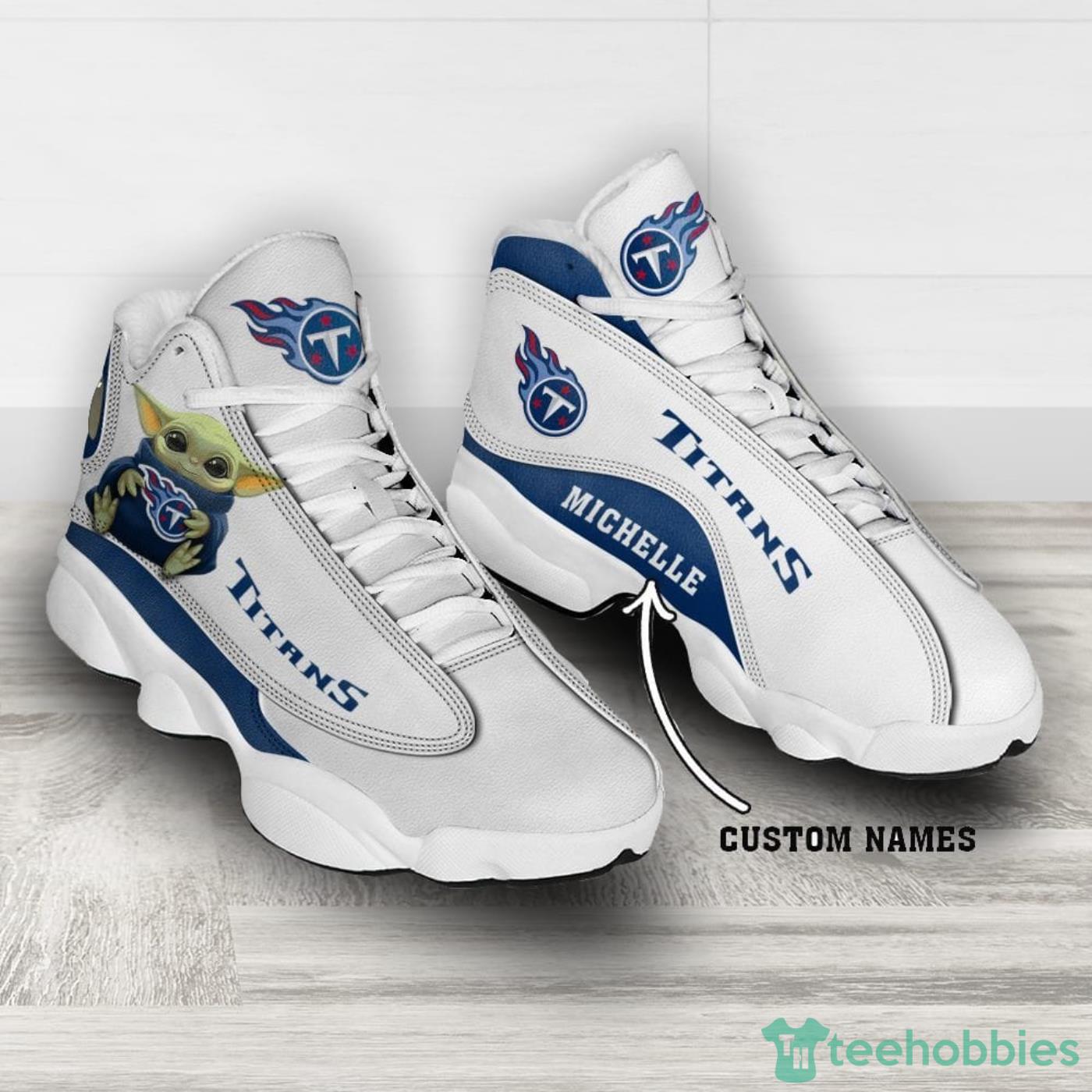 Tennessee Titans Fans Custom Name Air Jordan 13 Sneaker Shoes