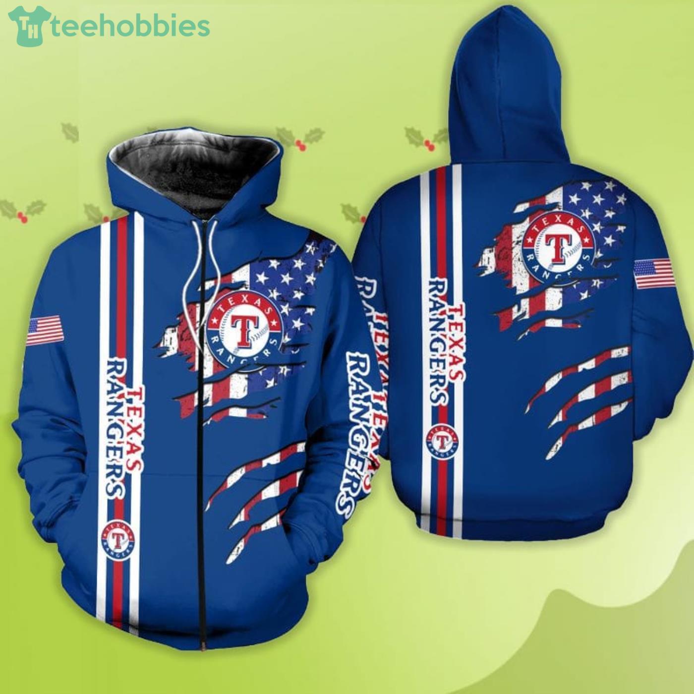Texas Rangers American Flag All Over Printed 3D Shirts