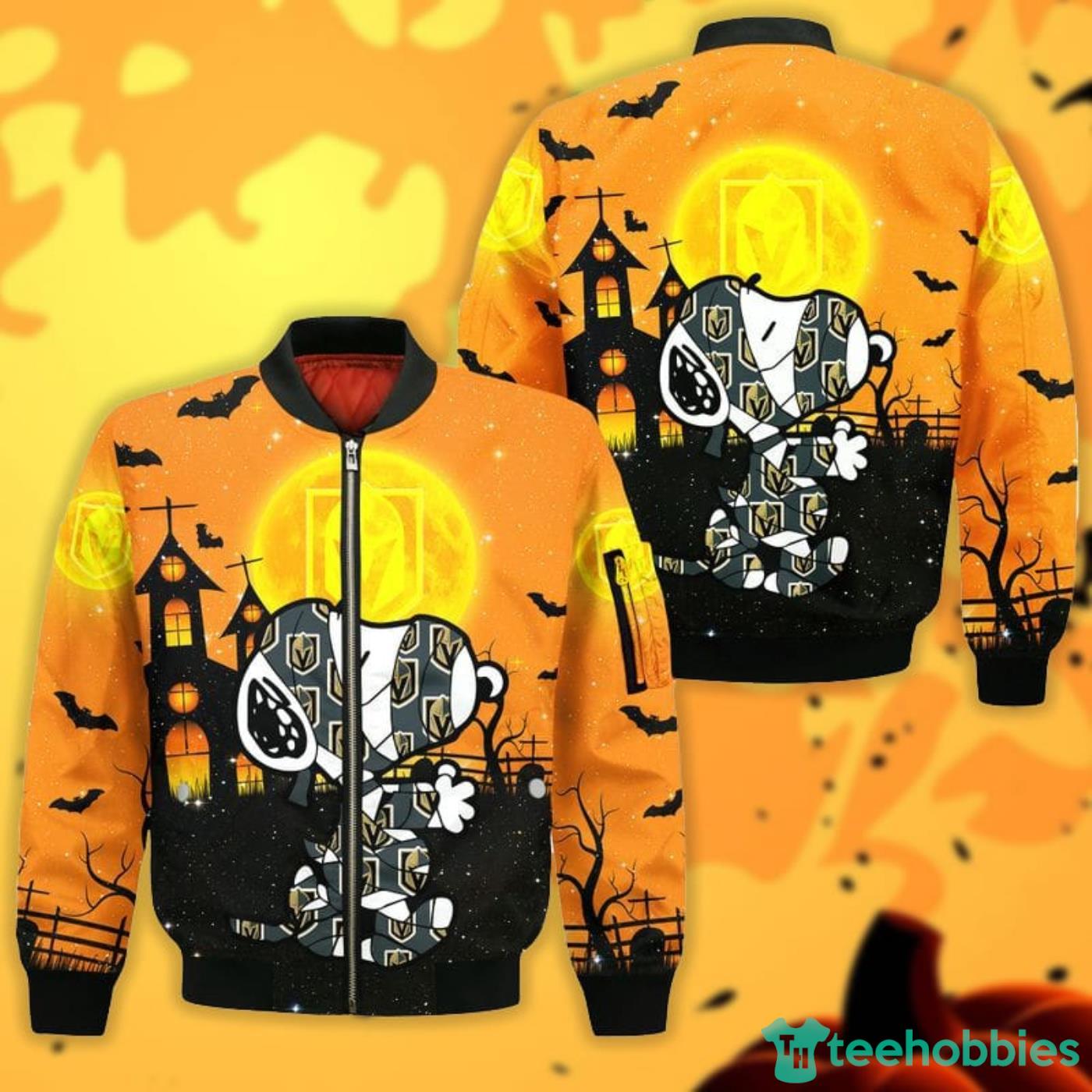Vegas Golden Knights Mummy Snoopy Halloween All Over Printed 3D Shirt image Vegas Golden Knights Mummy Snoopy Halloween All Over Printed 3D Shirt Product Photo 4