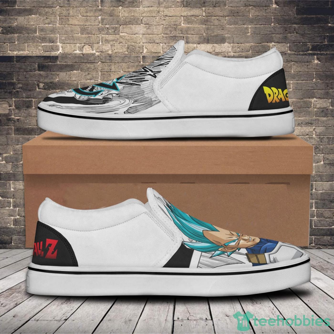 Vegeta blue Shoes Custom Dragon Ball Anime Slip On Shoes image Vegeta blue Shoes Custom Dragon Ball Anime Slip On Shoes Product Photo 2