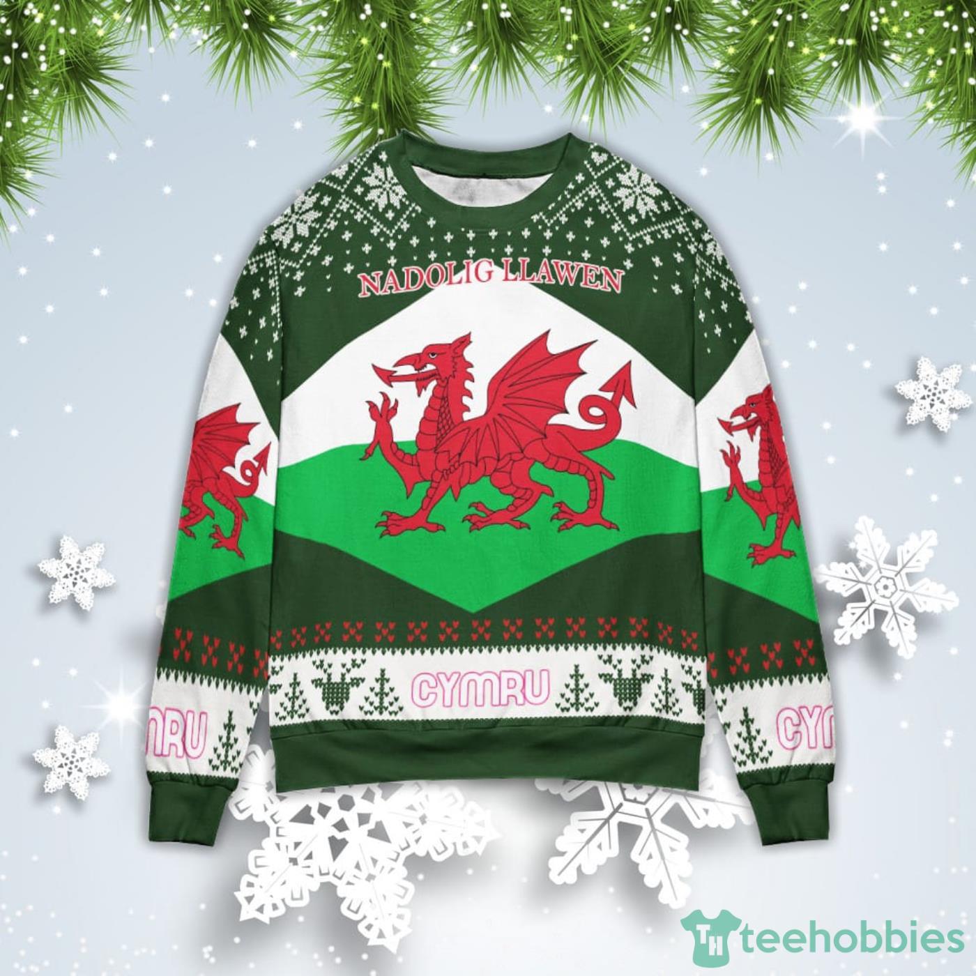 Wales Christmas Christmas Gift Ugly Christmas Sweater Product Photo 1
