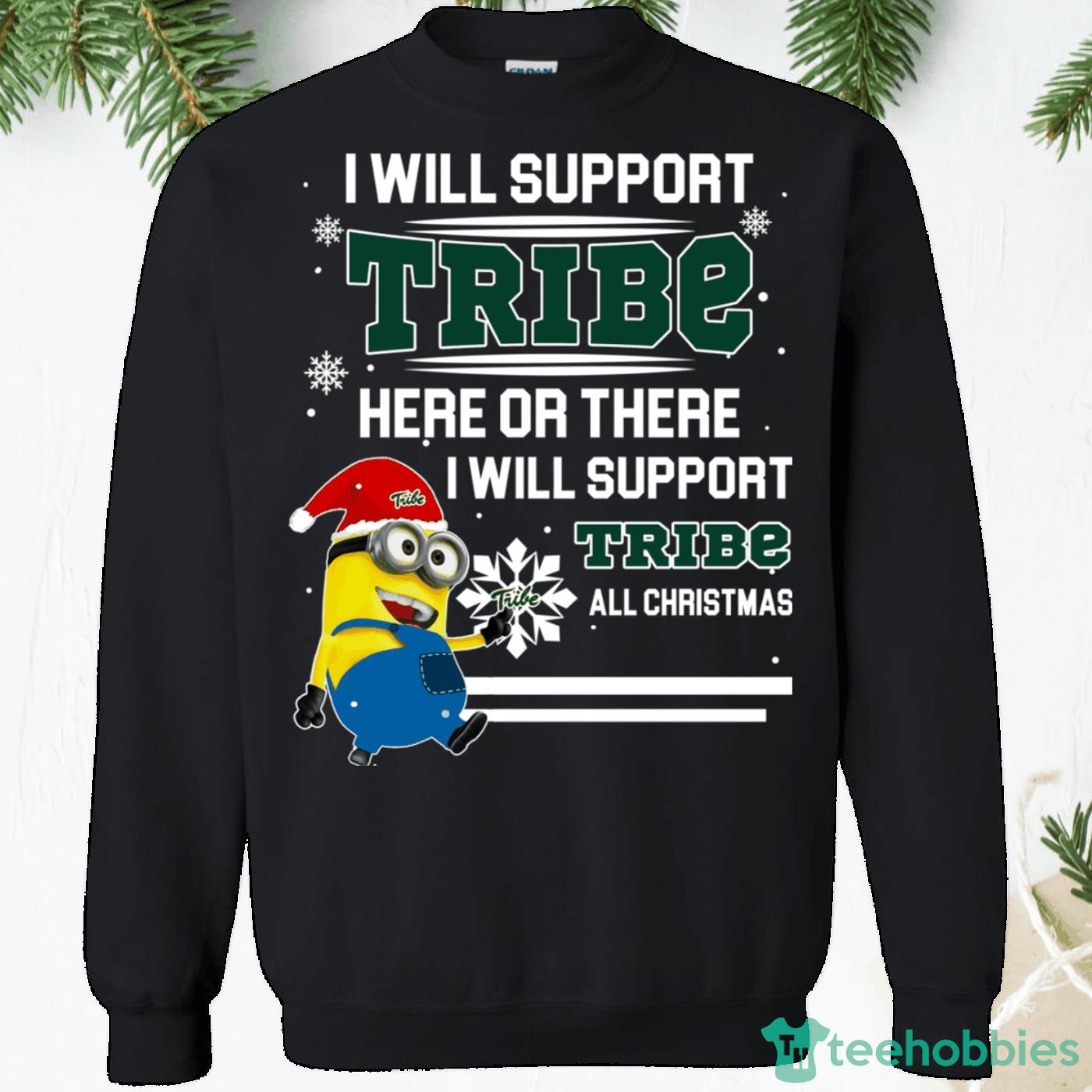 William Mary Tribe Minion Christmas Sweatshirt Support - william-mary-tribe-minion-christmas-sweatshirt-support-1