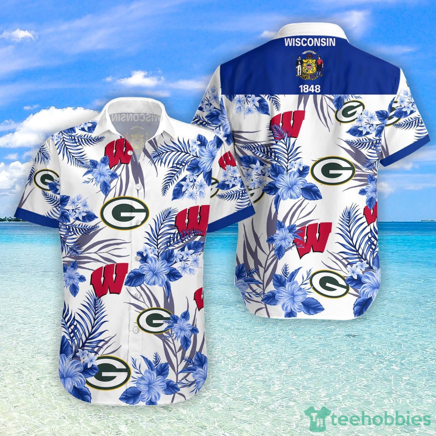 Wisconsin Badgers Green Bay Packers Hawaiian Shirt For Fans