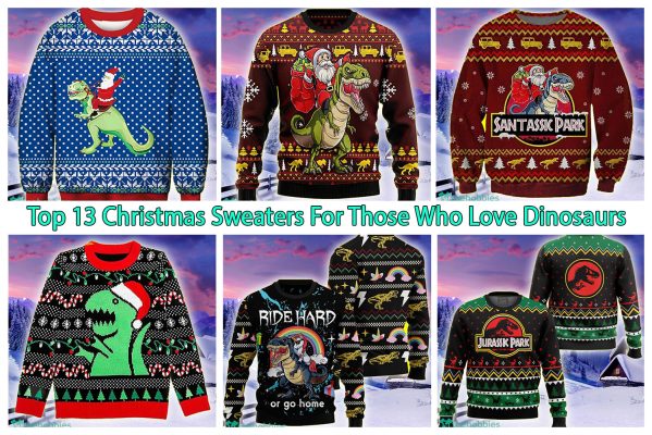 Top 13 Christmas Sweaters For Those Who Love Dinosaurs