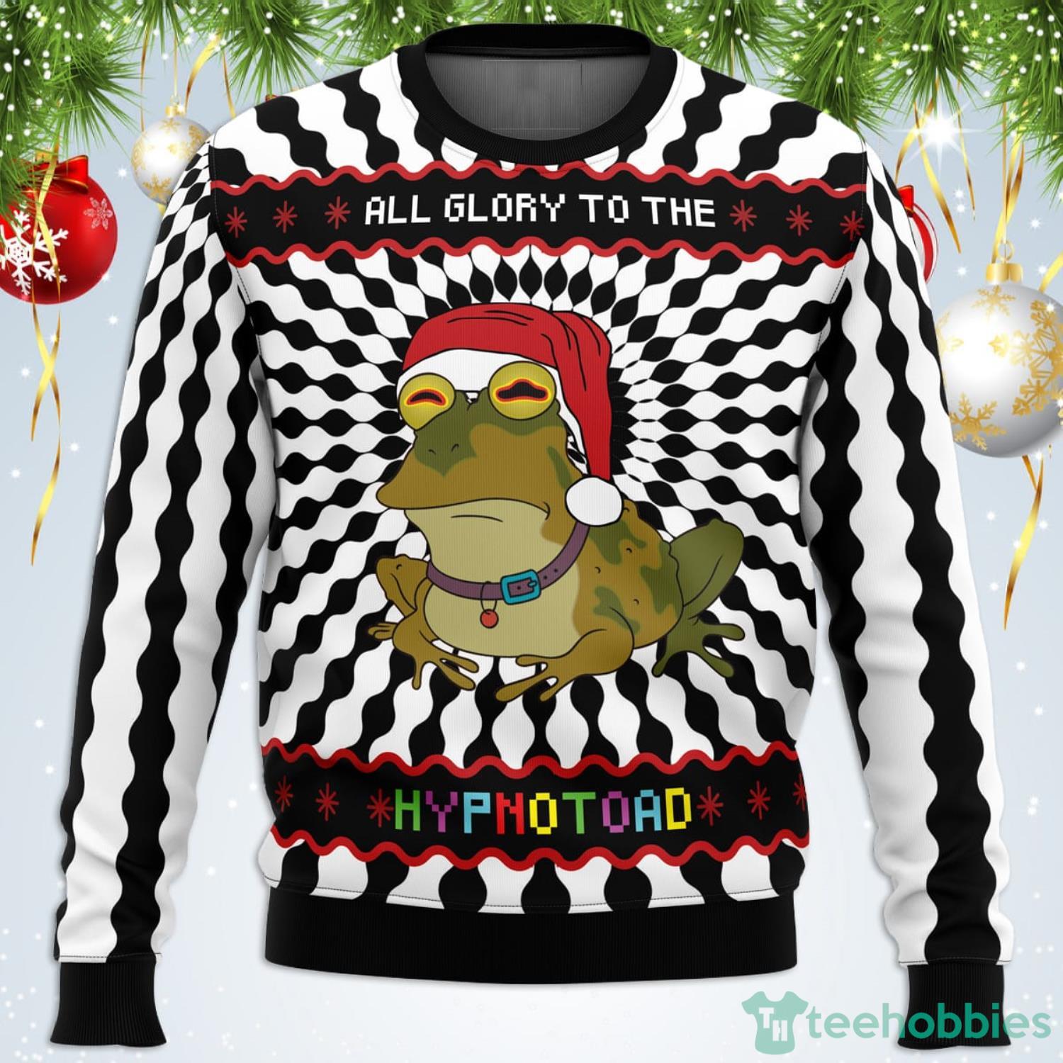 All Glory To The Hypnotoad Ugly Christmas Sweater For Men And Women Product Photo 1 All Glory To The Hypnotoad Ugly Christmas Sweater For Men And Women Product Photo 1