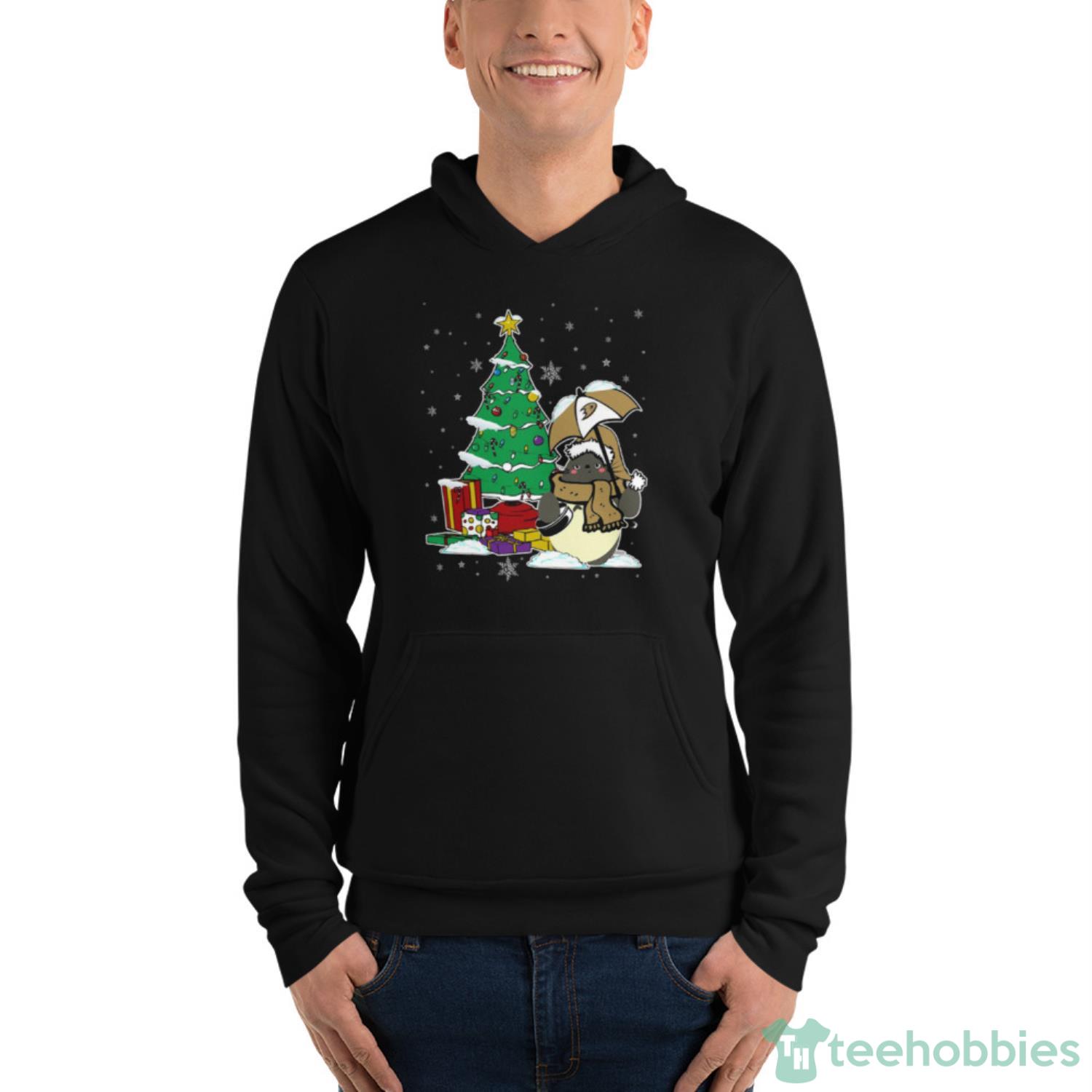 Anaheim Ducks NHL Hockey Cute Tonari No Totoro Christmas Shirt For Fans image Anaheim Ducks NHL Hockey Cute Tonari No Totoro Christmas Shirt For Fans - Unisex Fleece Pullover Hoodie