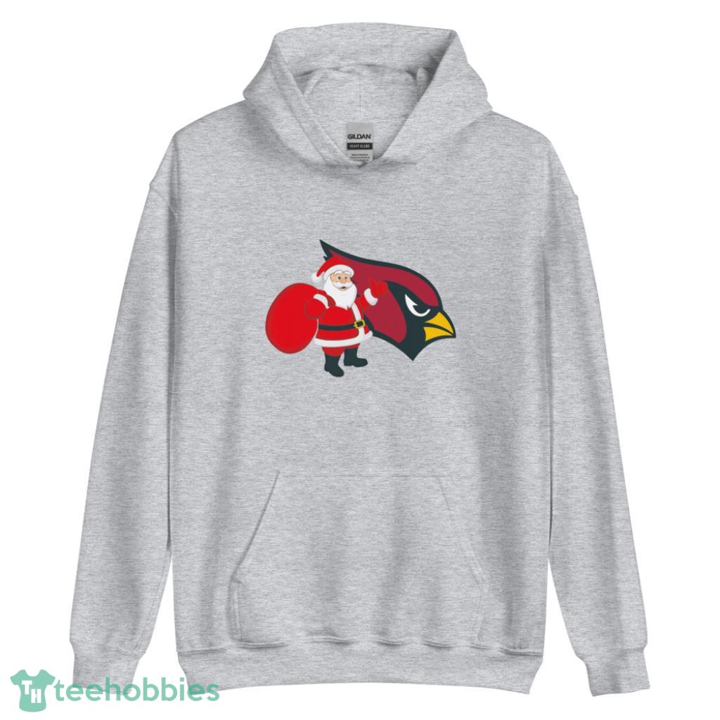 Arizona Cardinals Santa Claus Christmas Shirt - Unisex Heavy Blend Hooded Sweatshirt