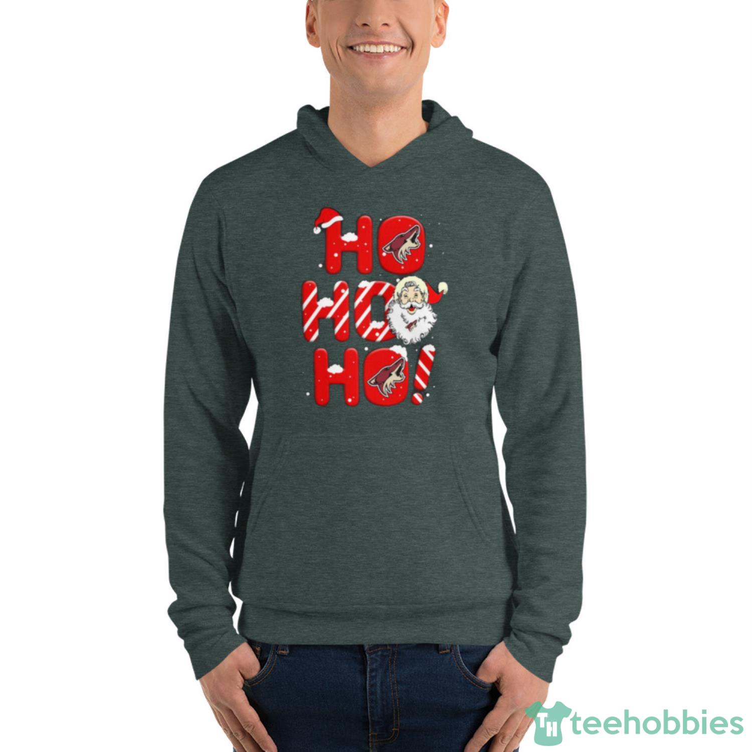 Arizona Coyotes NHL Hockey Ho Ho Ho Santa Claus Merry Christmas Shirt - Unisex Fleece Pullover Hoodie-1 Arizona Coyotes NHL Hockey Ho Ho Ho Santa Claus Merry Christmas Shirt - Unisex Fleece Pullover Hoodie-1