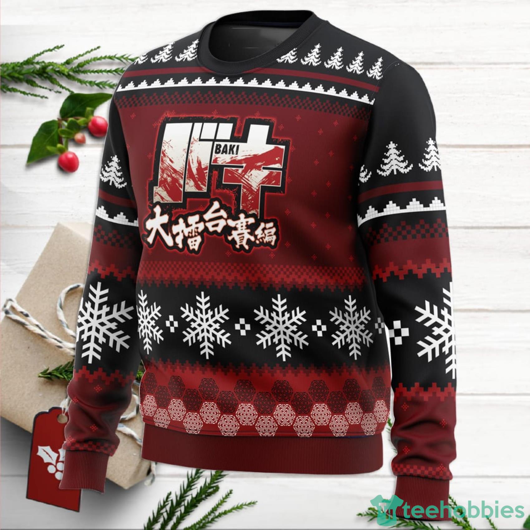 Axe Kick Baki Ugly Christmas Sweater For Men And Women image Axe Kick Baki Ugly Christmas Sweater For Men And Women Product Photo 2
