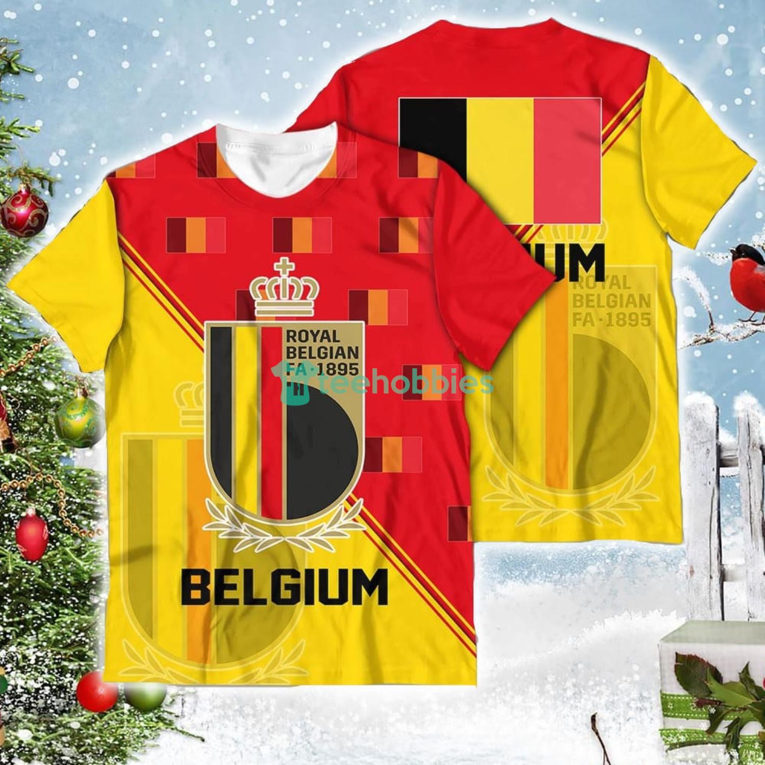 Belgium National Soccer Team Qatar World Cup 2022 Champions Soccer Team 3D All Over Printed Shirt Product Photo 2
