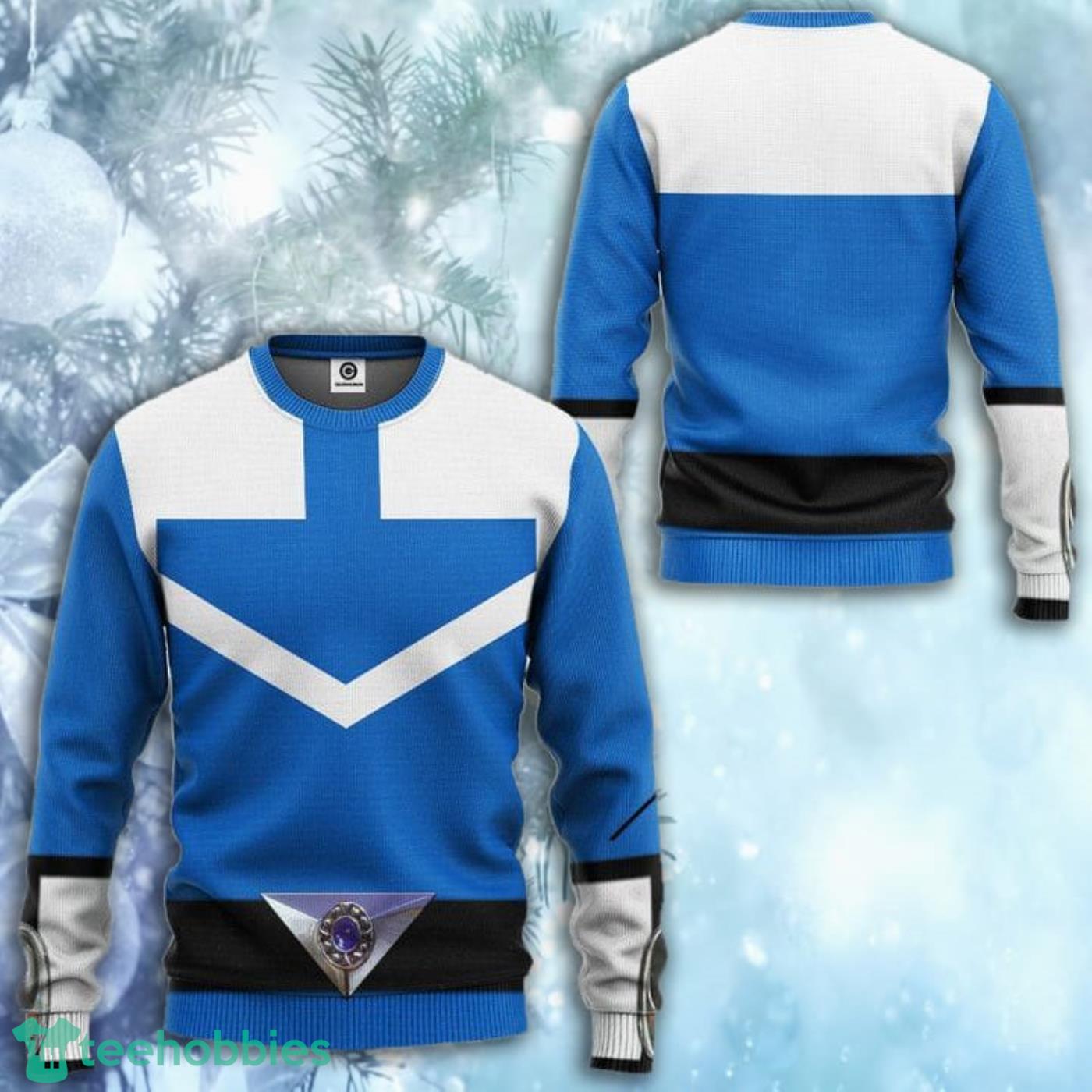 Blue Power Rangers Time Force Costume All Over Print 3D Ugly Christmas Sweater Product Photo 1 Blue Power Rangers Time Force Costume All Over Print 3D Ugly Christmas Sweater Product Photo 1