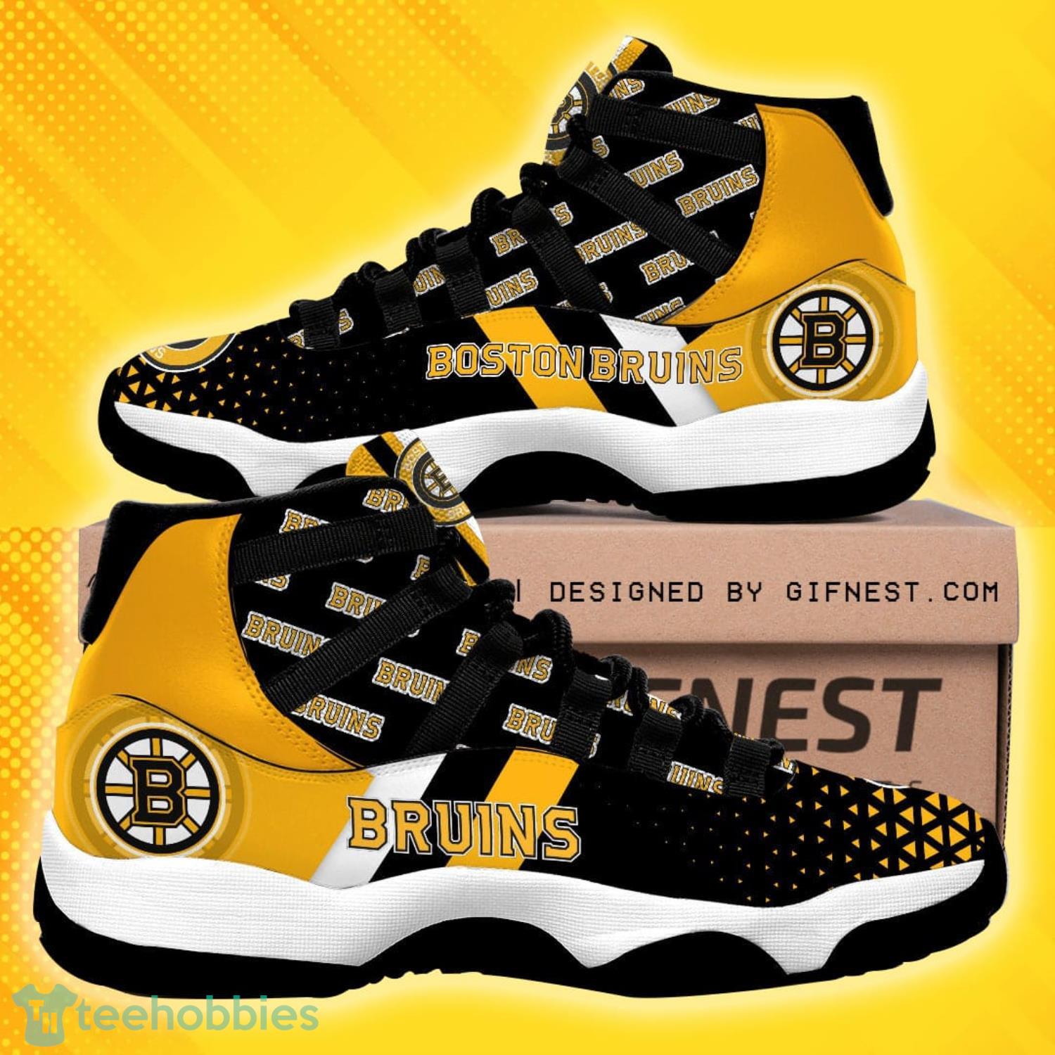 Boston Bruins Team Air Jordan 11 Shoes For Fans Product Photo 1