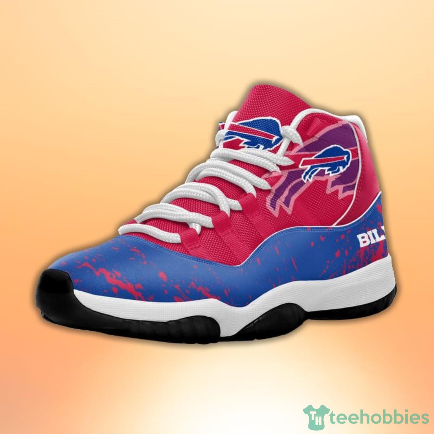 Buffalo Bills Paint Flakes Pattern Style Sneaker Air Jordan 11 Shoes