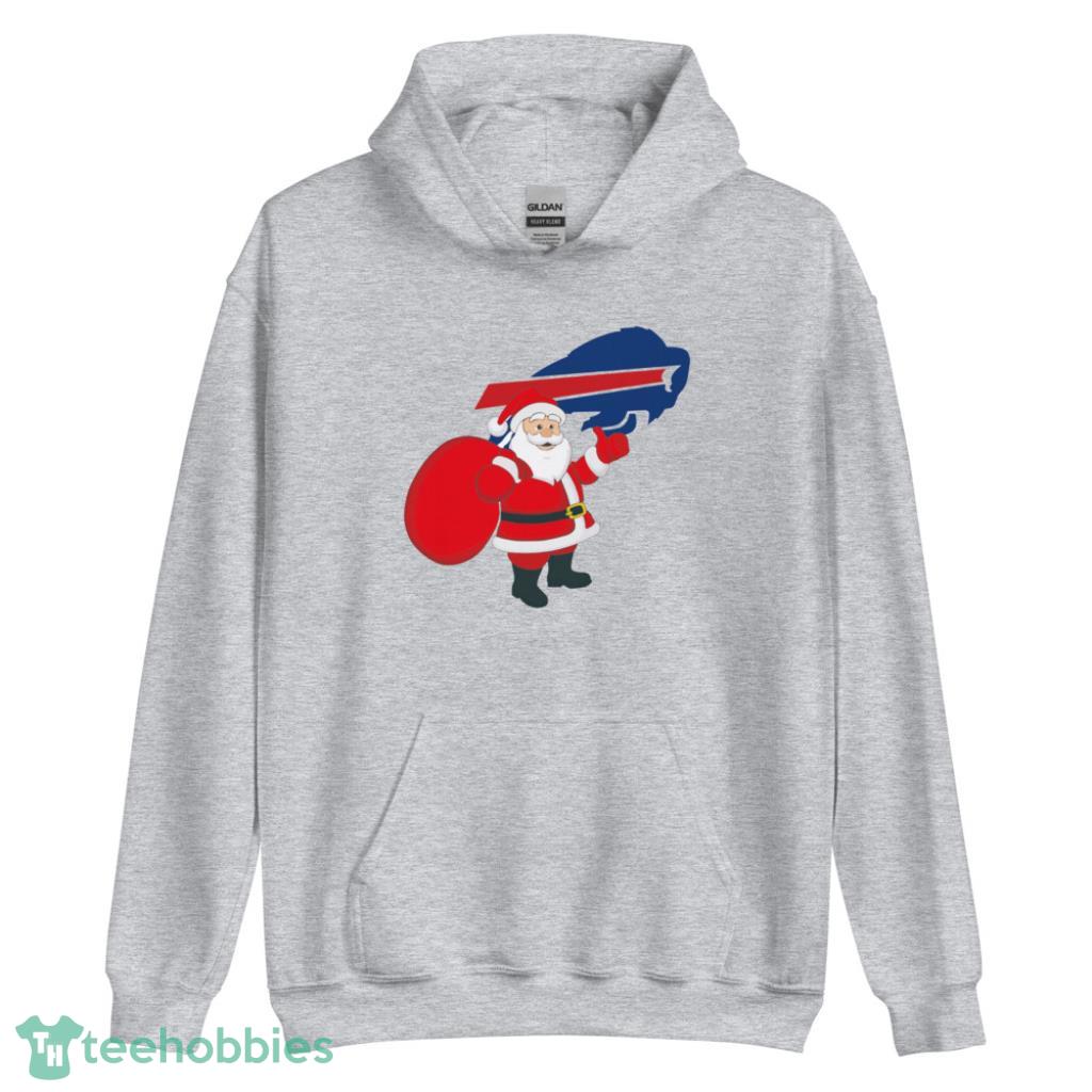 Buffalo Bills Santa Claus Christmas Shirt - Unisex Heavy Blend Hooded Sweatshirt