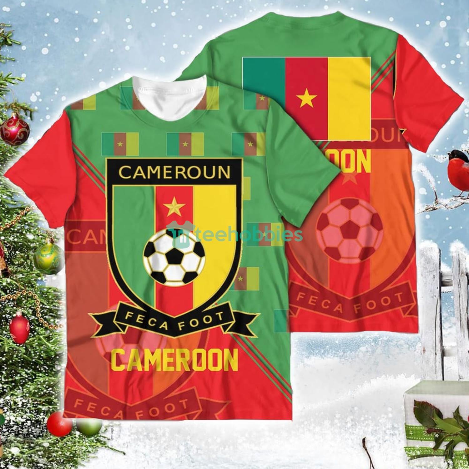 Cameroon National Soccer Team Qatar World Cup 2022 Champions Soccer Team 3D All Over Printed Shirt Product Photo 2