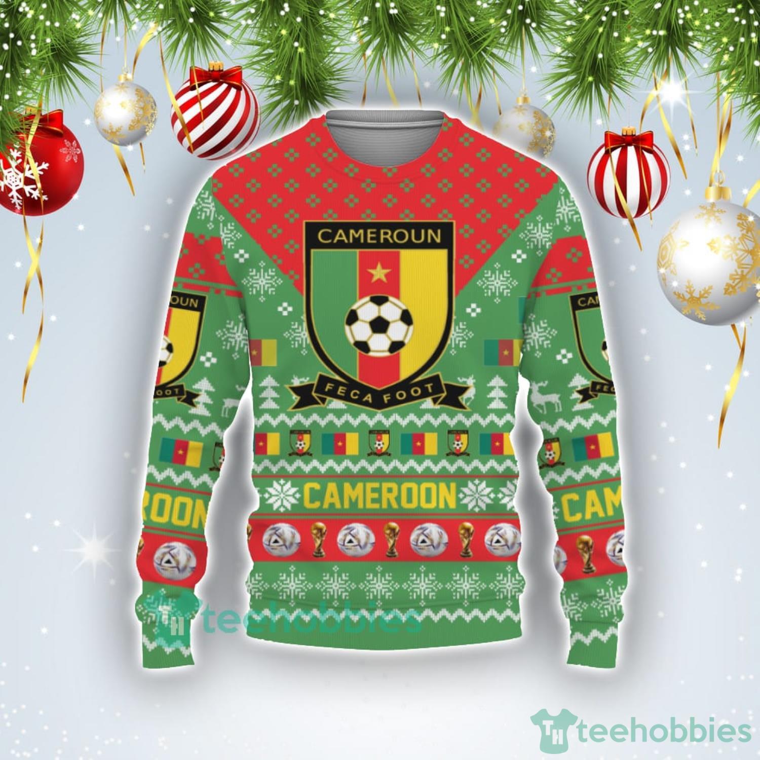 Cameroon Qatar Soccer Team World Cup 2022 Qatar Champions Football Gift Ugly Christmas Sweater Product Photo 1 Cameroon Qatar Soccer Team World Cup 2022 Qatar Champions Football Gift Ugly Christmas Sweater Product Photo 1