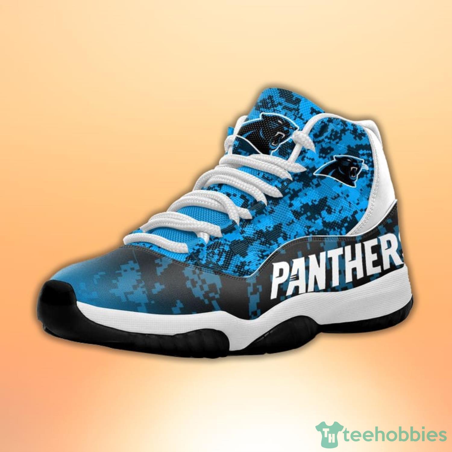 Carolina Panthers Pattern Camo Style Sneaker Air Jordan 11 Shoes