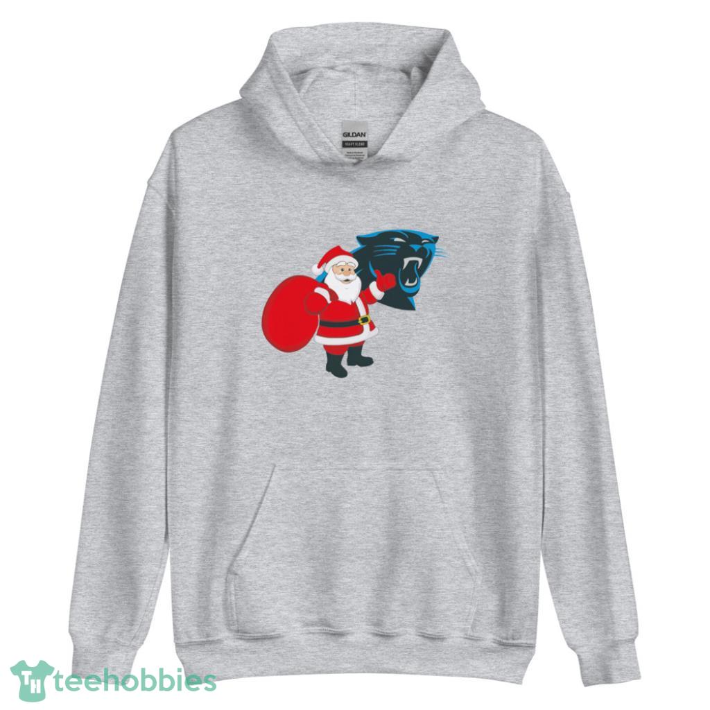 Carolina Panthers Santa Claus Christmas Shirt - Unisex Heavy Blend Hooded Sweatshirt