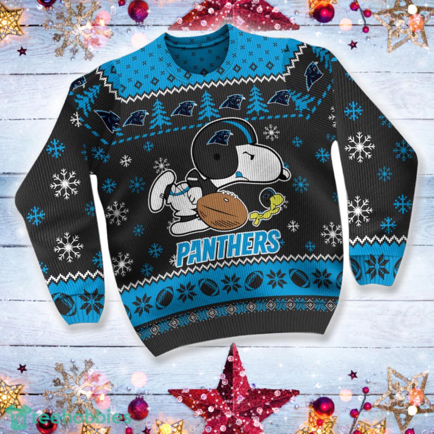 Carolina Panthers Aztec NFL Ugly Crew Neck Sweater - CLARKtoys