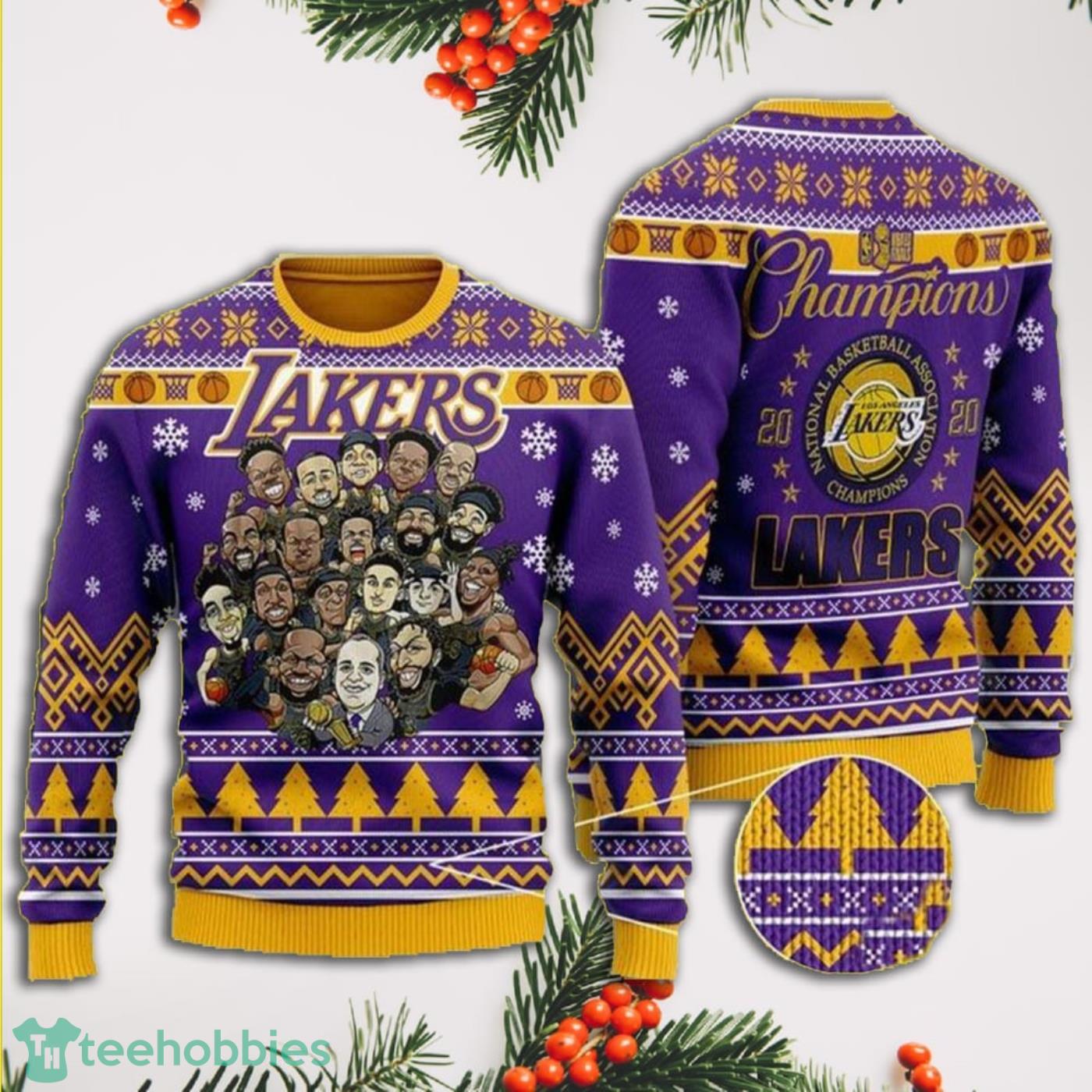 Lakers holiday shop sweater