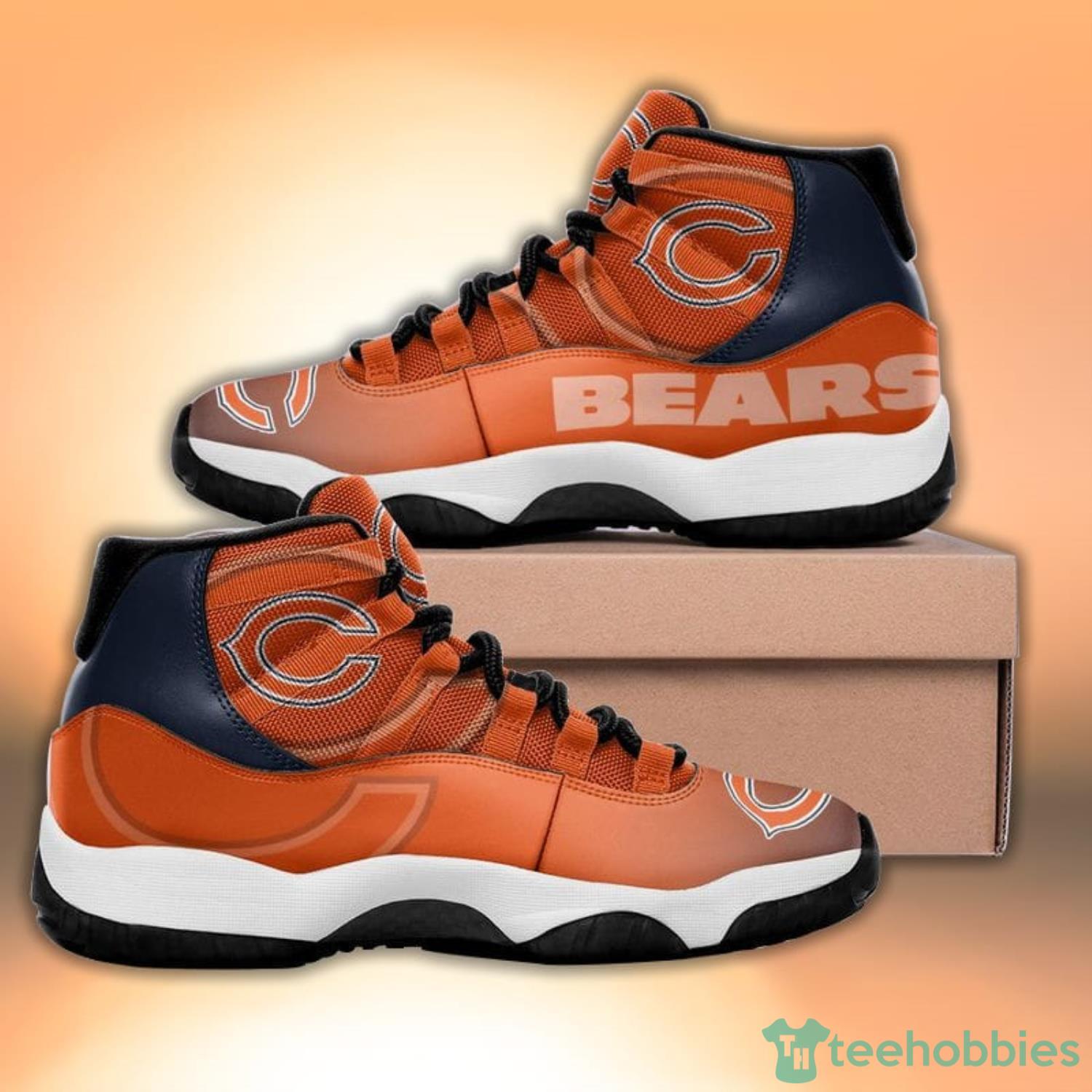 Chicago Bears Gradient Pattern Style Sneaker Air Jordan 11 Shoes Product Photo 4 Chicago Bears Gradient Pattern Style Sneaker Air Jordan 11 Shoes Product Photo 4
