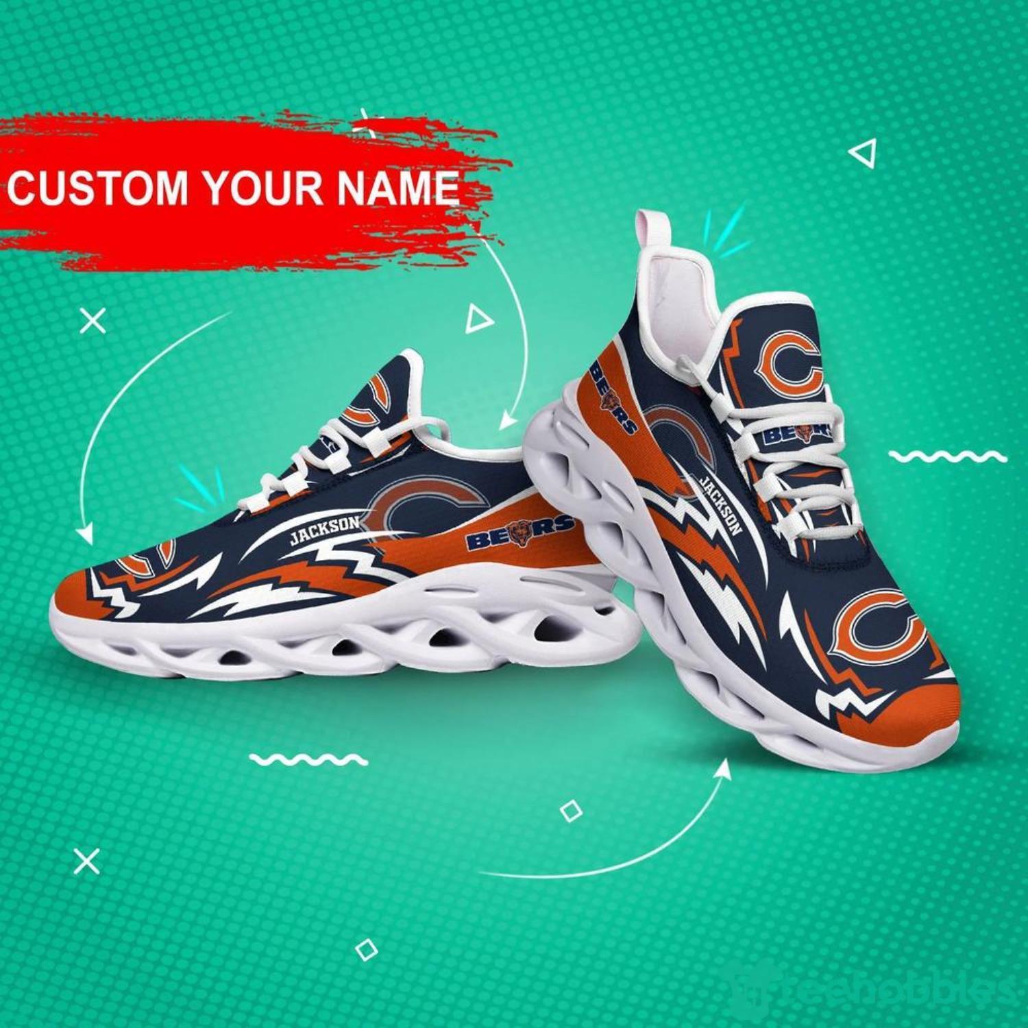 Chicago Bears NFL Max Soul Shoes Custom Name Running Shoes For Fans image Chicago Bears NFL Max Soul Shoes Custom Name Running Shoes For Fans - Chicago Bears NFL Max Soul Shoes Custom Name, Sneakers Hot Trending Personalized Gifts For NFL Fans_3