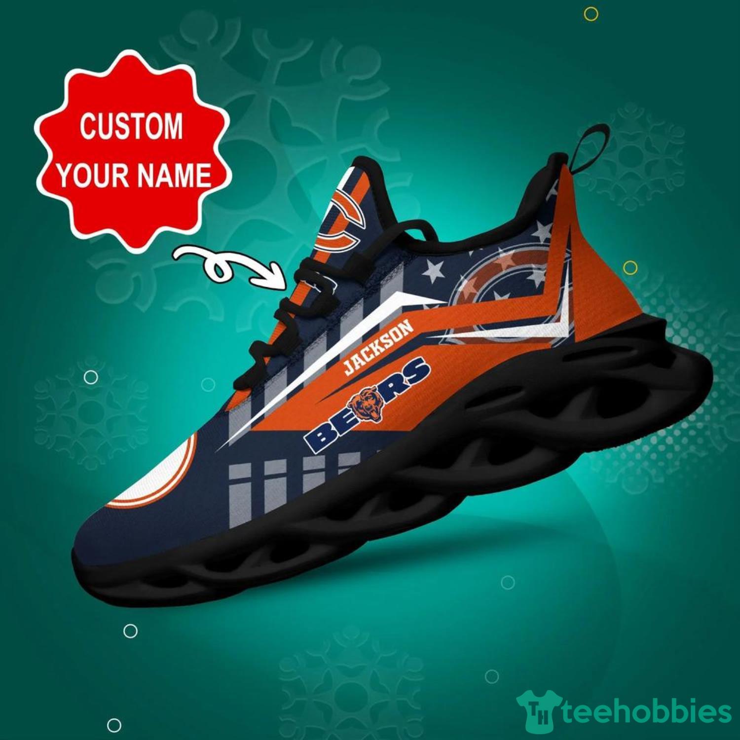 Chicago Bears Personalized Name NFL Max Soul Shoes Men And Women