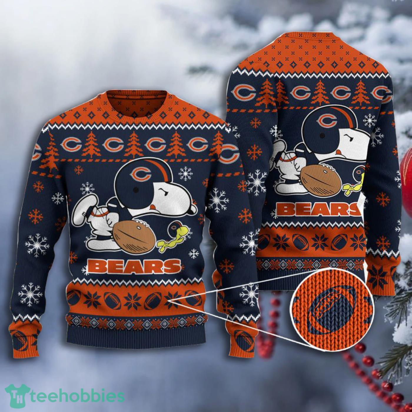 Chicago Bears Snoopy NFL Ugly Christmas Sweater - Tagotee