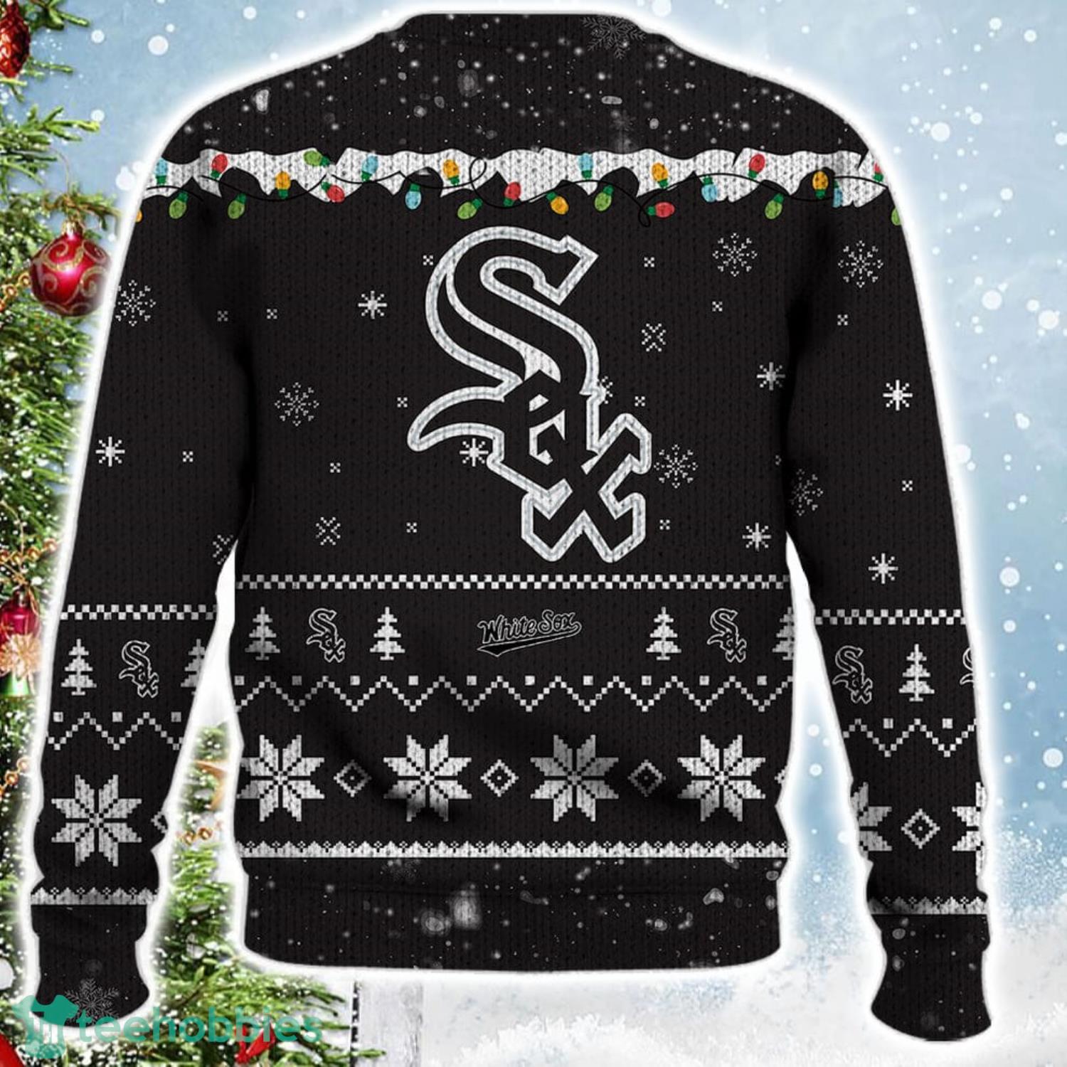 Chicago White Sox Snoopy Christmas Light Woodstock Snoopy Ugly Christmas Sweater Product Photo 3