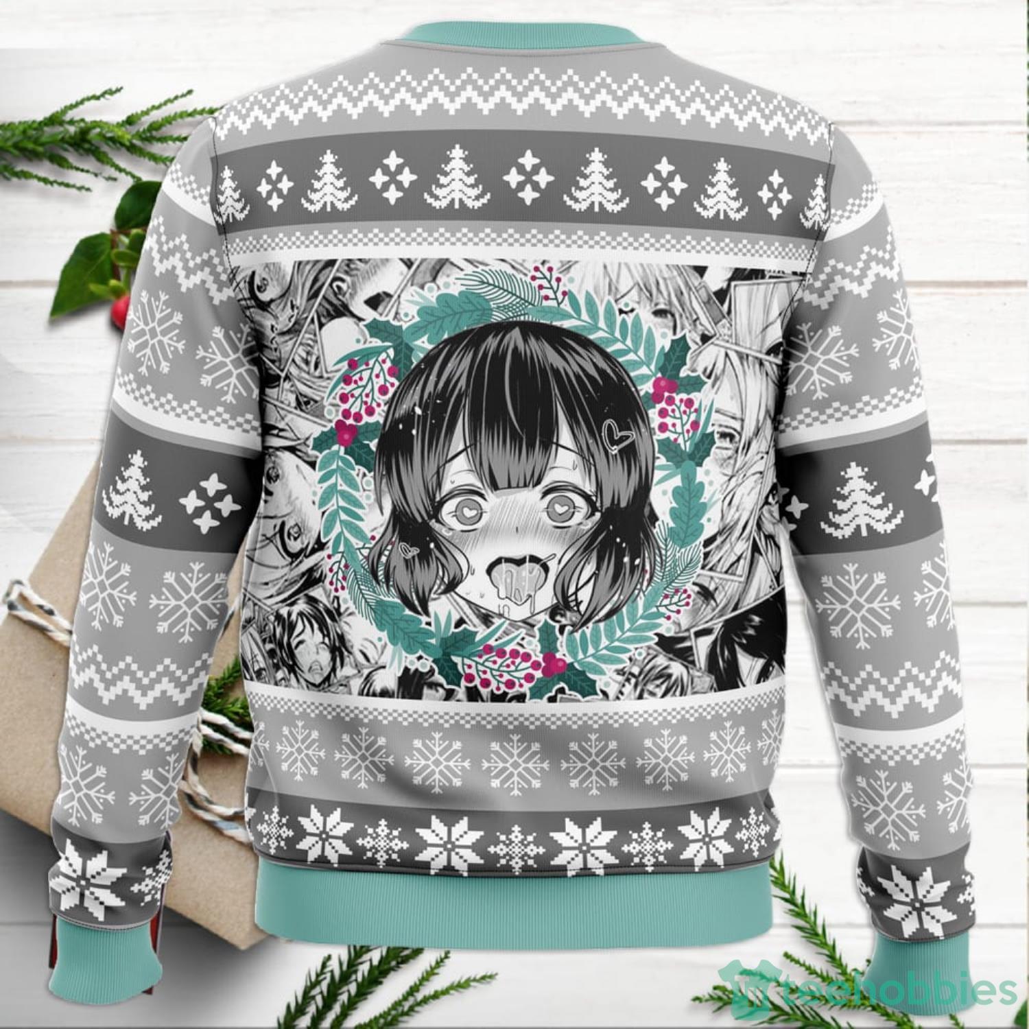 Christmas Anime Ahegao Ugly Christmas Sweater For Men And Women