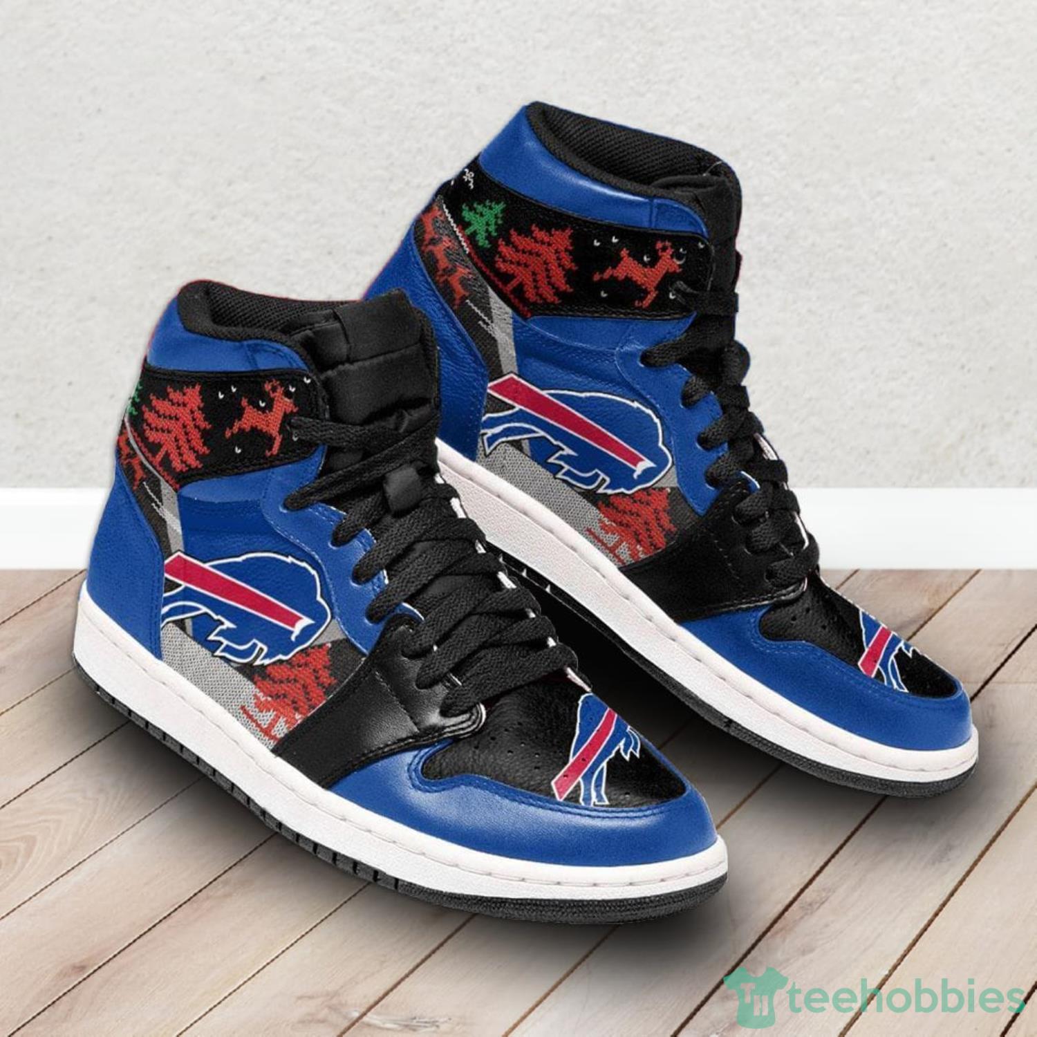 Christmas Pattern Buffalo Bills Nfl Air Jordan Hightop Shoes For Fans