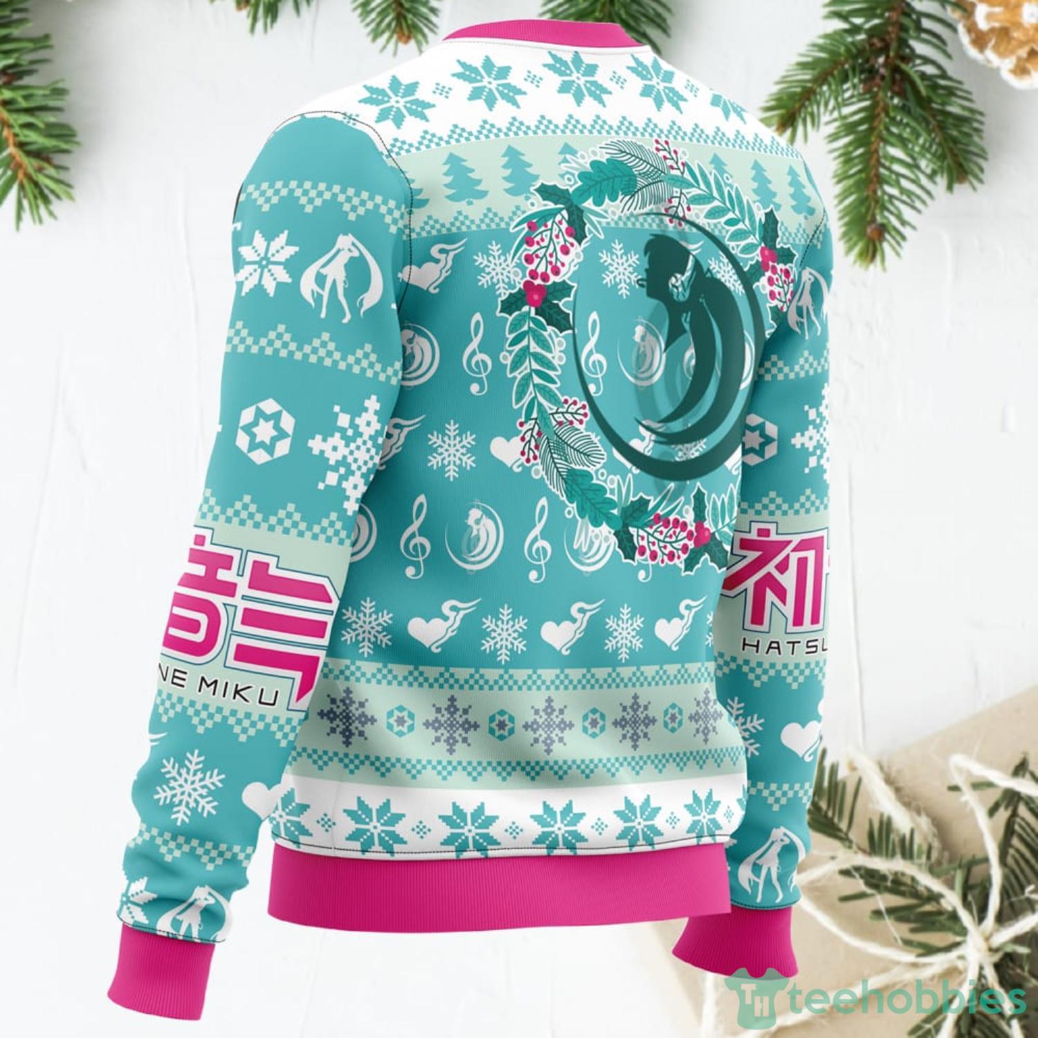 Christmas Symphony Hatsune Miku Ugly Christmas Sweater For Men And Women image Christmas Symphony Hatsune Miku Ugly Christmas Sweater For Men And Women Product Photo 3
