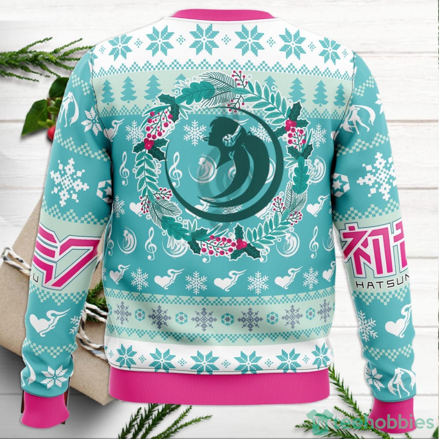 Christmas Symphony Hatsune Miku Ugly Christmas Sweater For Men And Women Product Photo 4 Christmas Symphony Hatsune Miku Ugly Christmas Sweater For Men And Women Product Photo 4