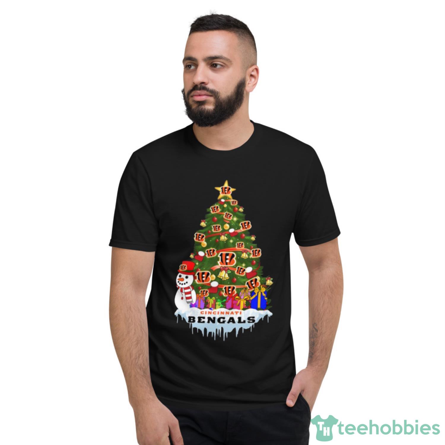 Cincinnati Bengals Christmas tree NFL Shirt For Men And Women - YesItCustom