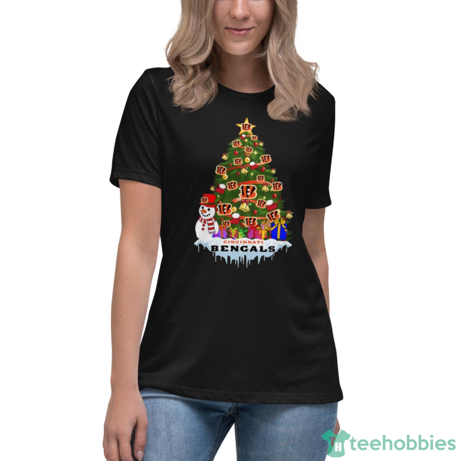 Cincinnati Bengals Christmas tree NFL Shirt For Men And Women - YesItCustom